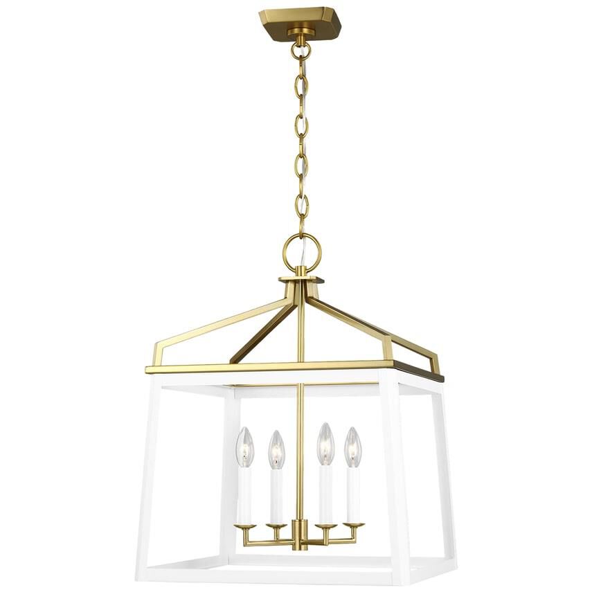 Shown in MATTE WHITE/BURNISHED BRASS finish