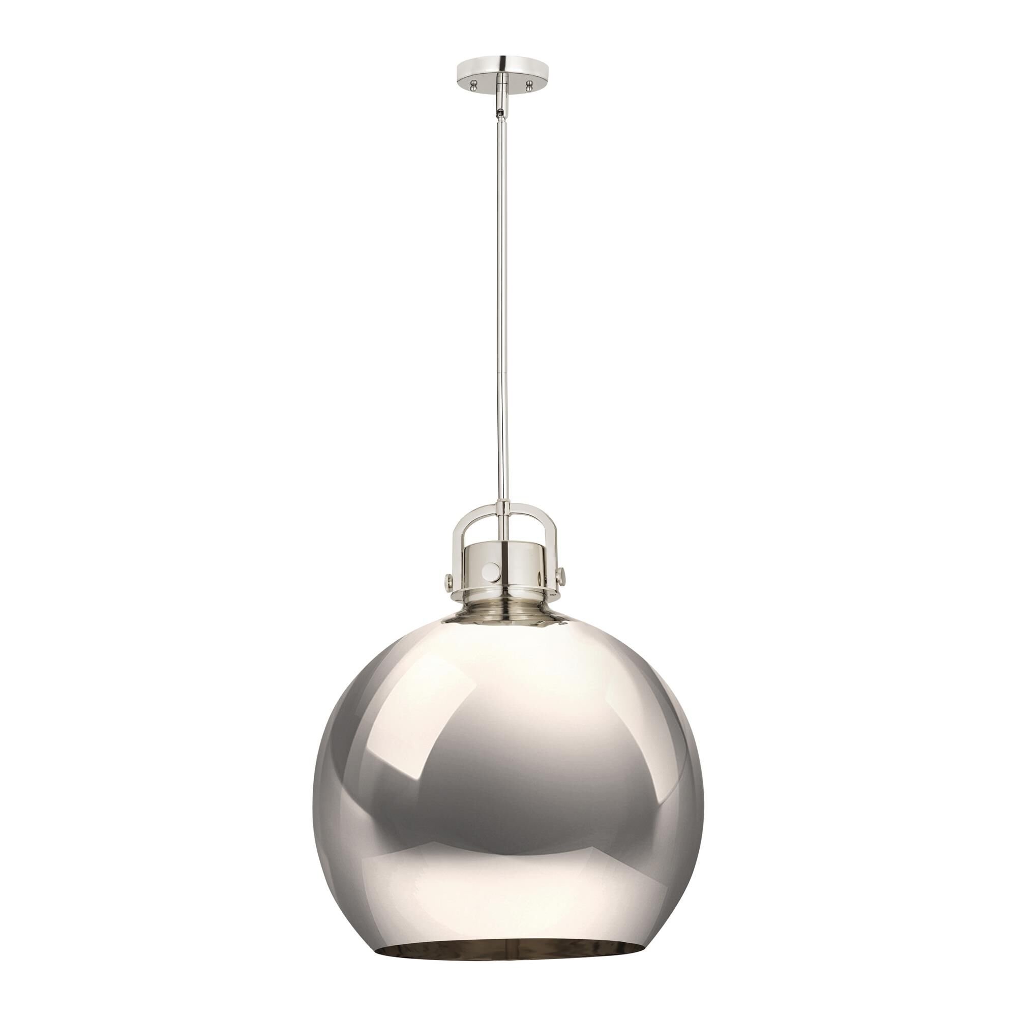 Shown in Polished Nickel finish and Polished Nickel Steel shade