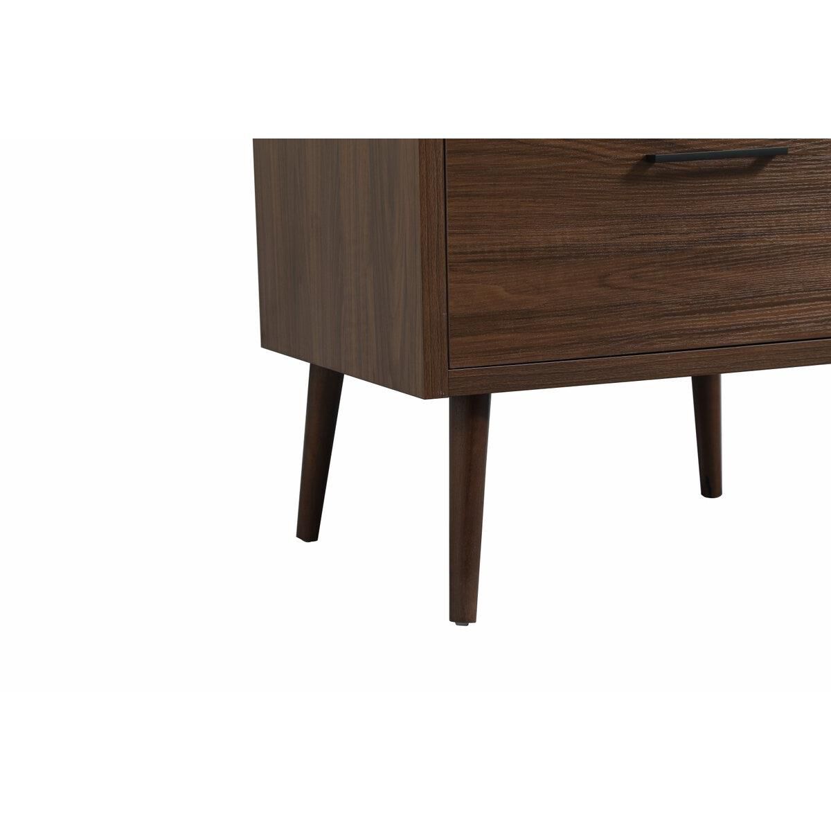 Shown in Walnut finish and Without Backsplash accent