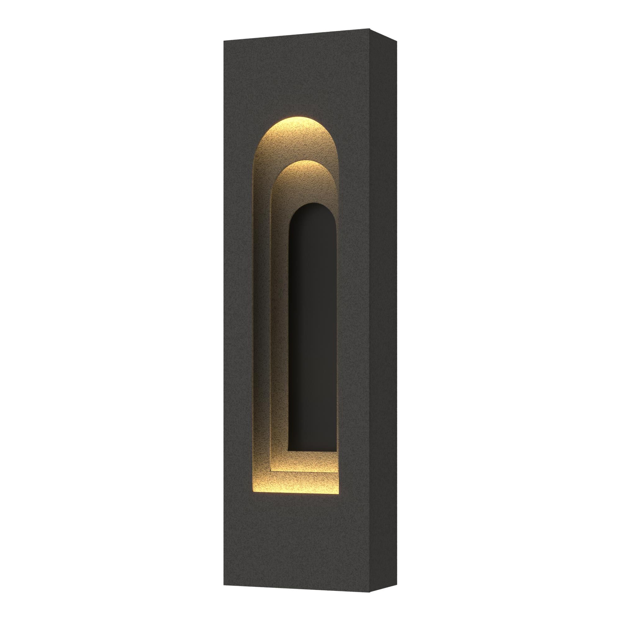 Shown in Coastal Natural Iron finish and Coastal Black Aluminum shade