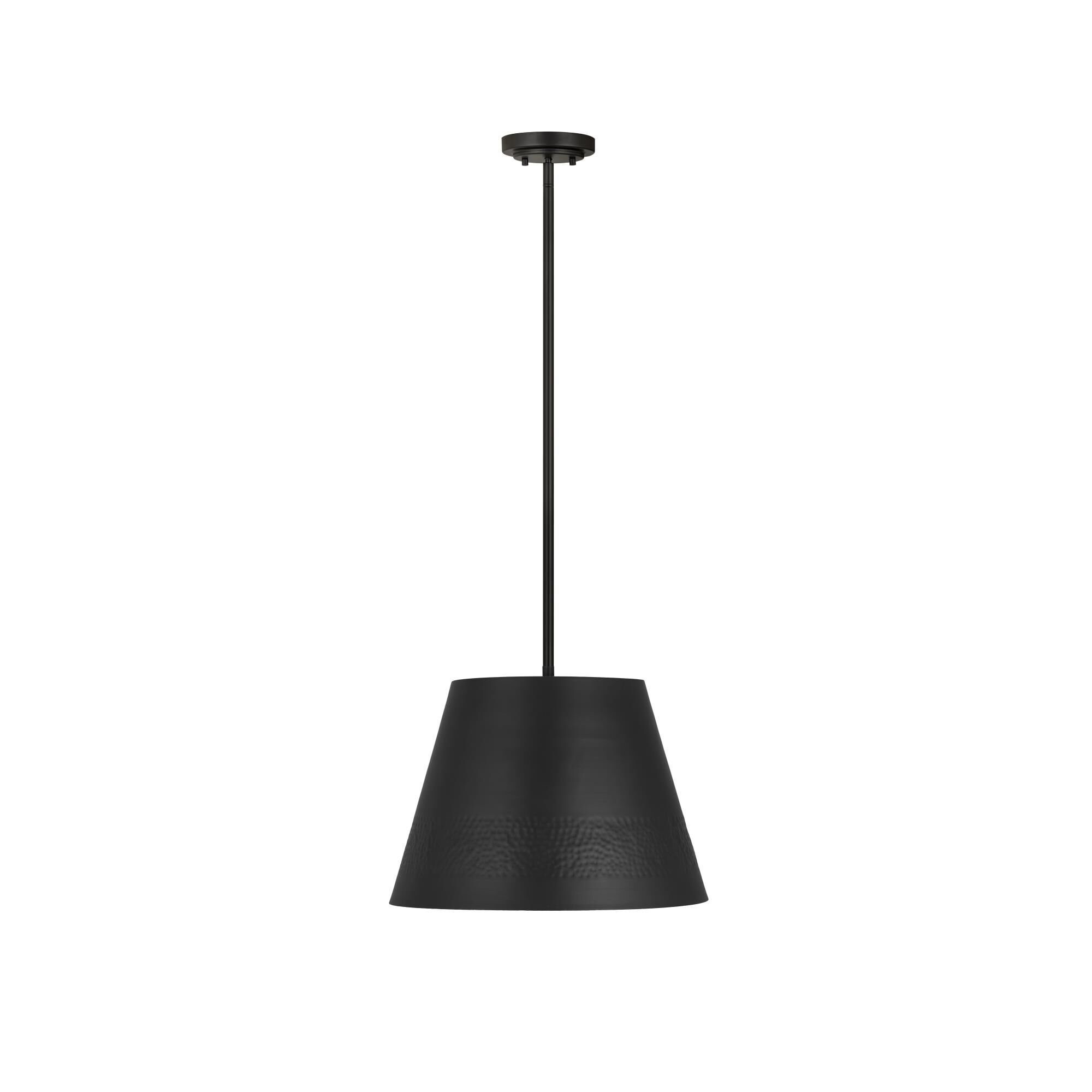 Shown in Matte Black finish and Iron glass and Iron shade
