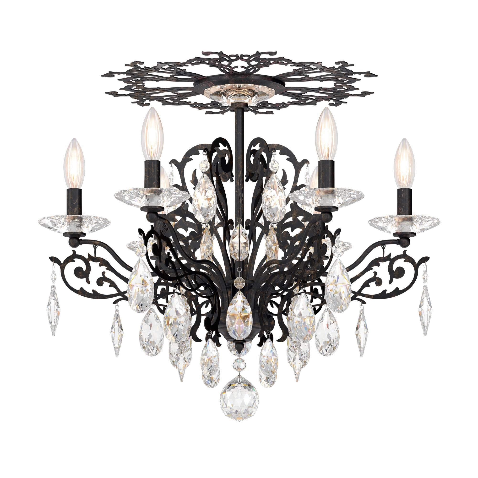 Filigrae 23 Inch 6 Light Flush Mount by Schonbek