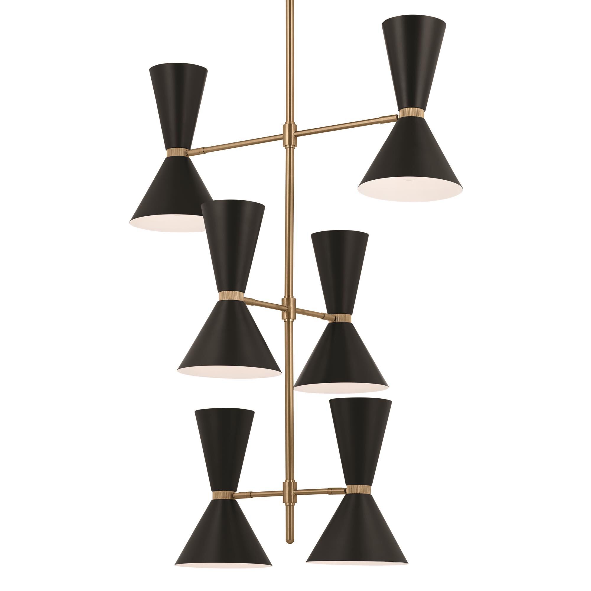 Shown in Champagne Bronze with Black finish and Metal and Cone shade