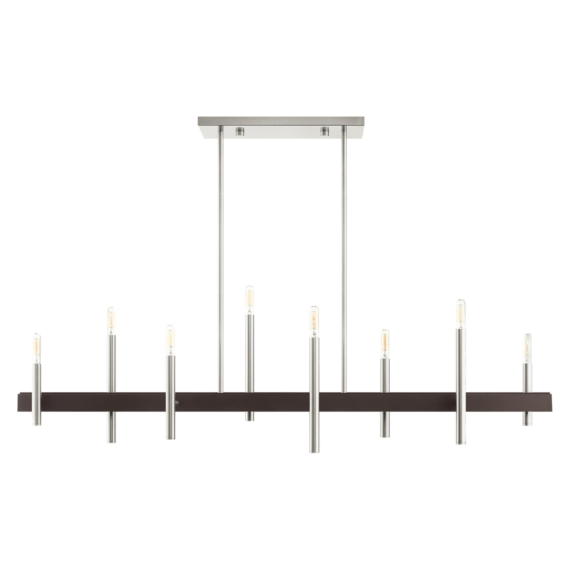 Shown in Brushed Nickel With Bronze Accents finish