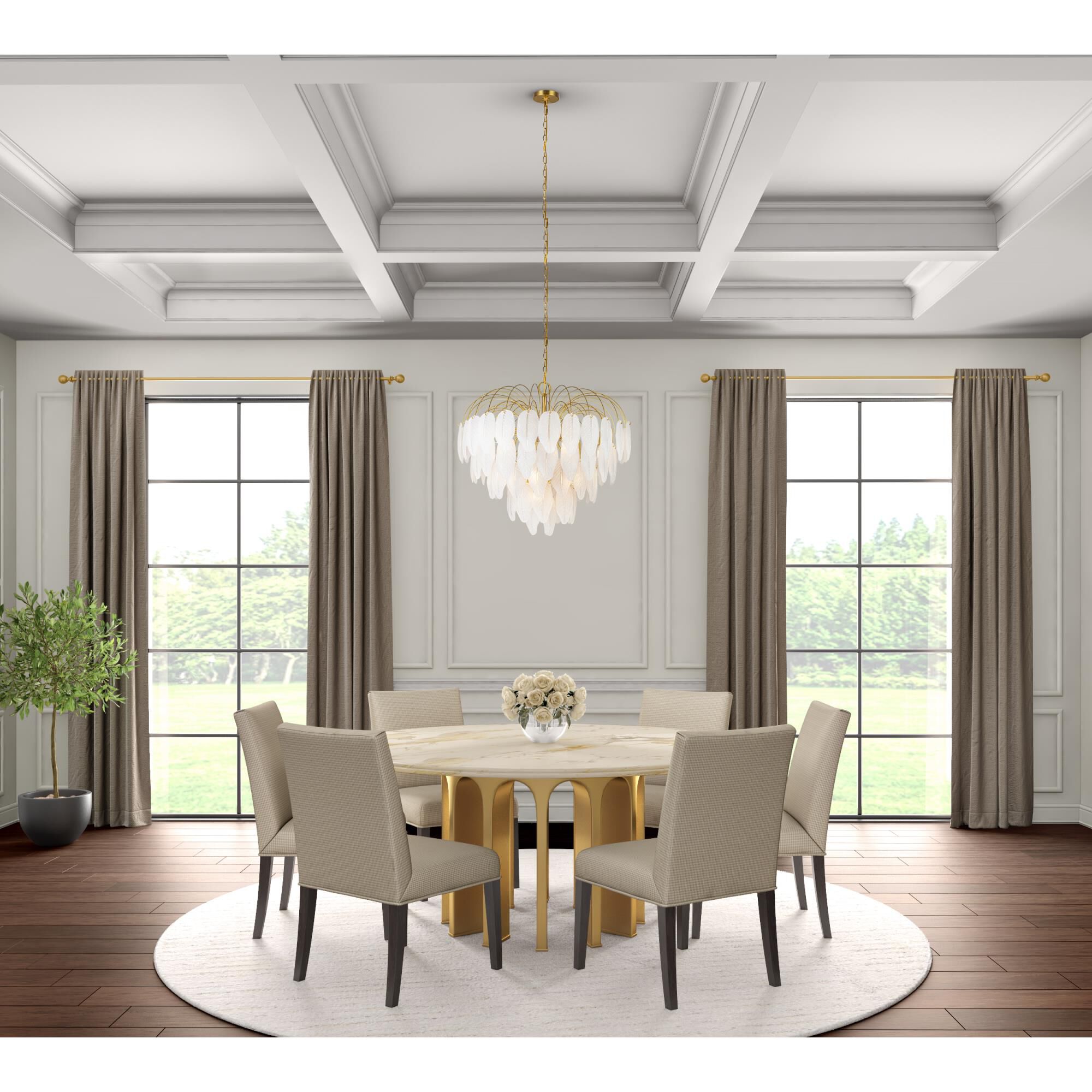 Shown in Brushed Brass finish