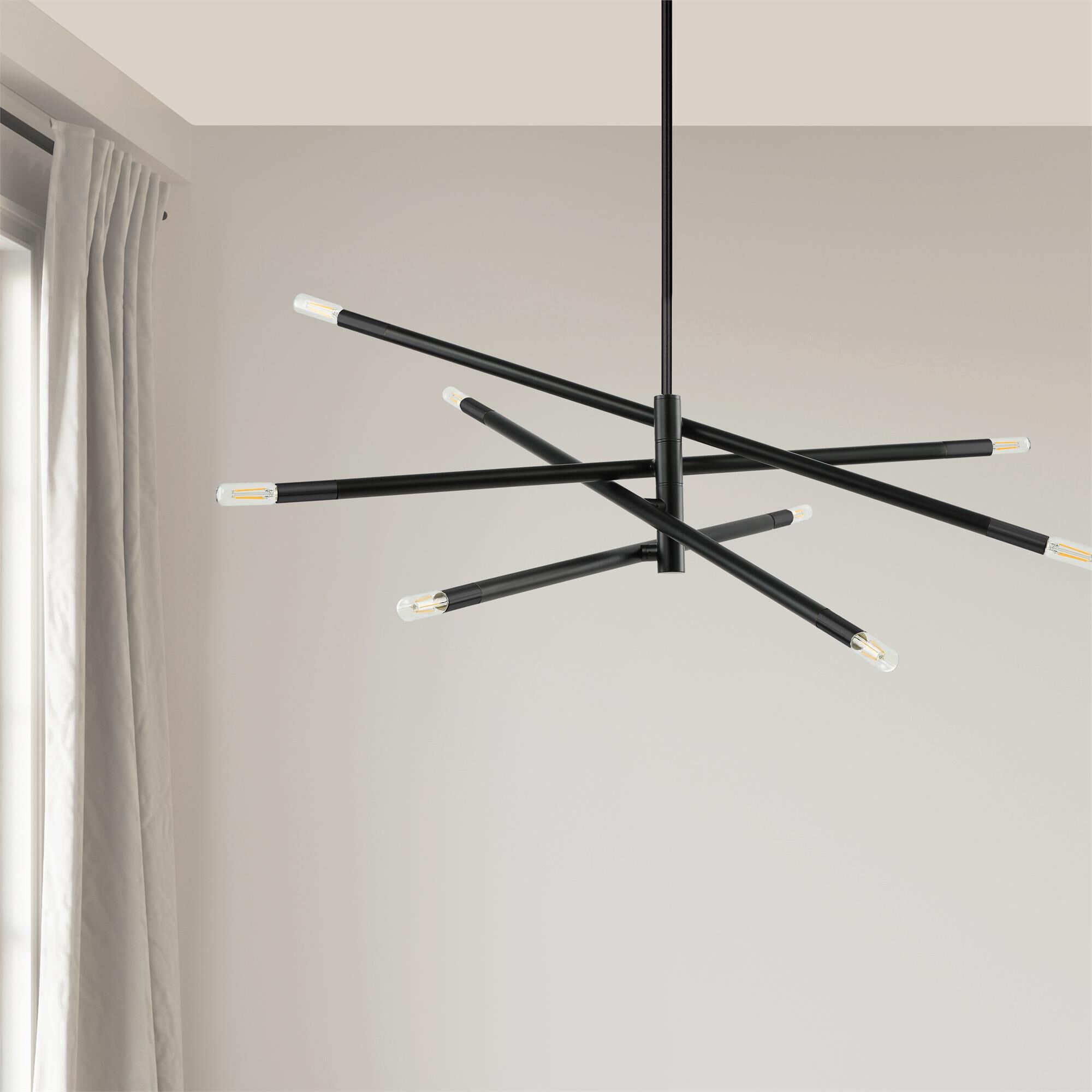 Wand 50 Inch 8 Light Chandelier by Dainolite