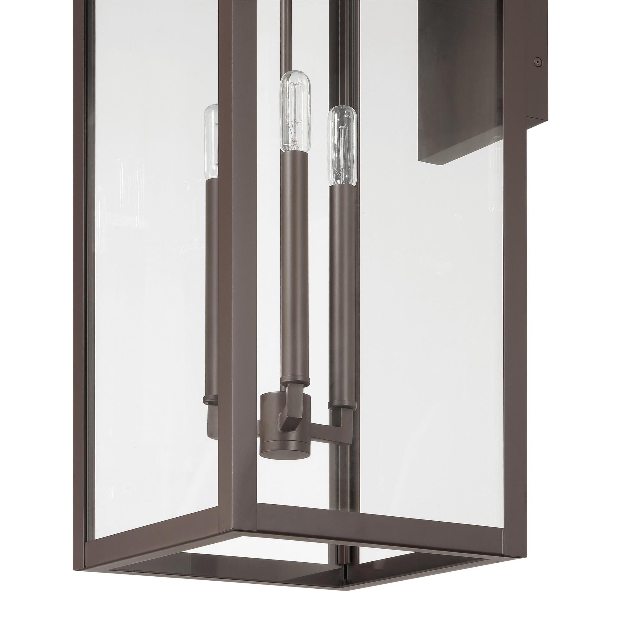 Shown in Dark Bronze finish and Clear glass