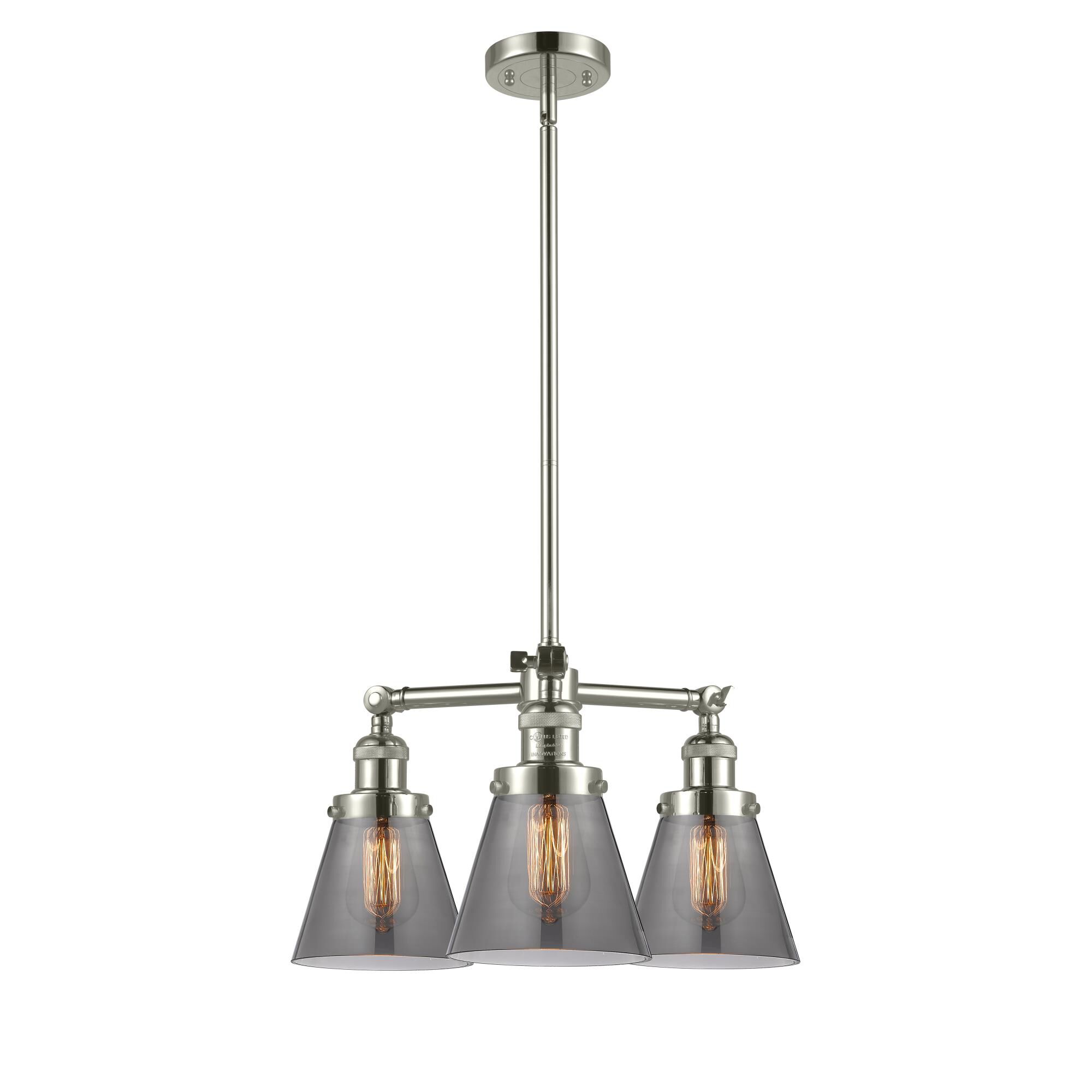 Shown in Polished Nickel finish and Smoked glass