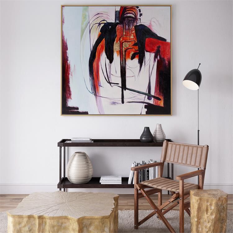 Abstract Strength Hand Painted Original Art Painting by Howard Elliott Collection