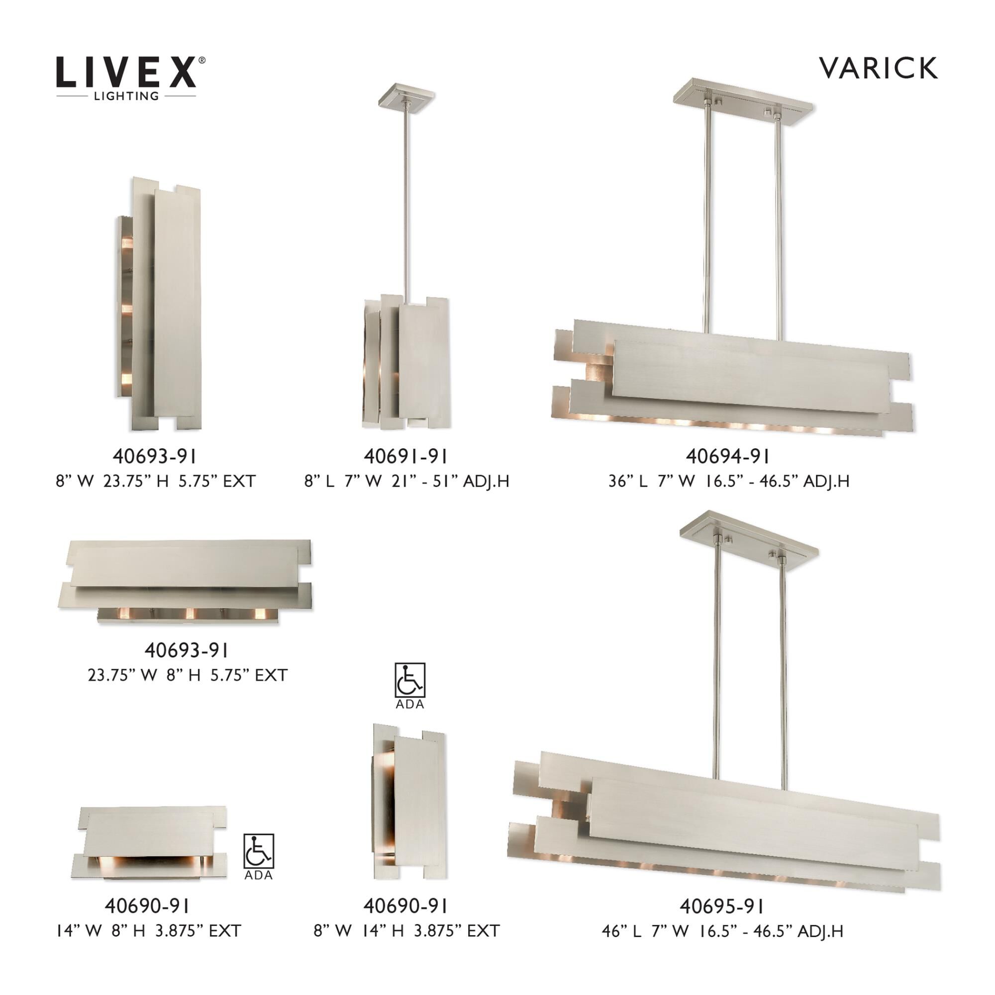 Livex Lighting Varick 8 Inch Mini Pendant