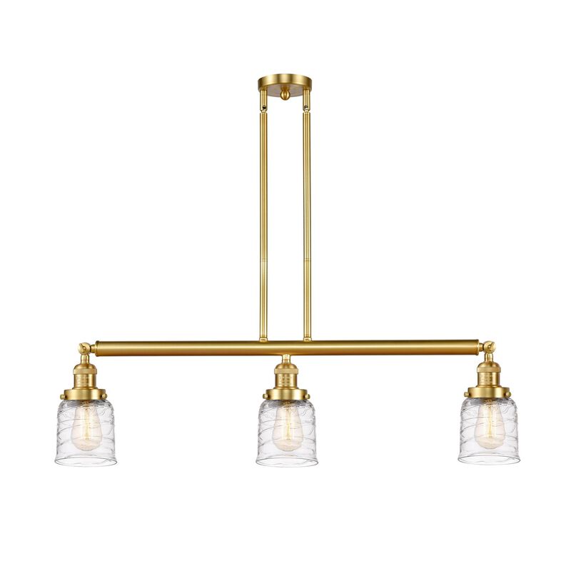 Bruno Marashlian Small Bell 36 Inch 3 Light Linear Suspension Light by Innovations Lighting