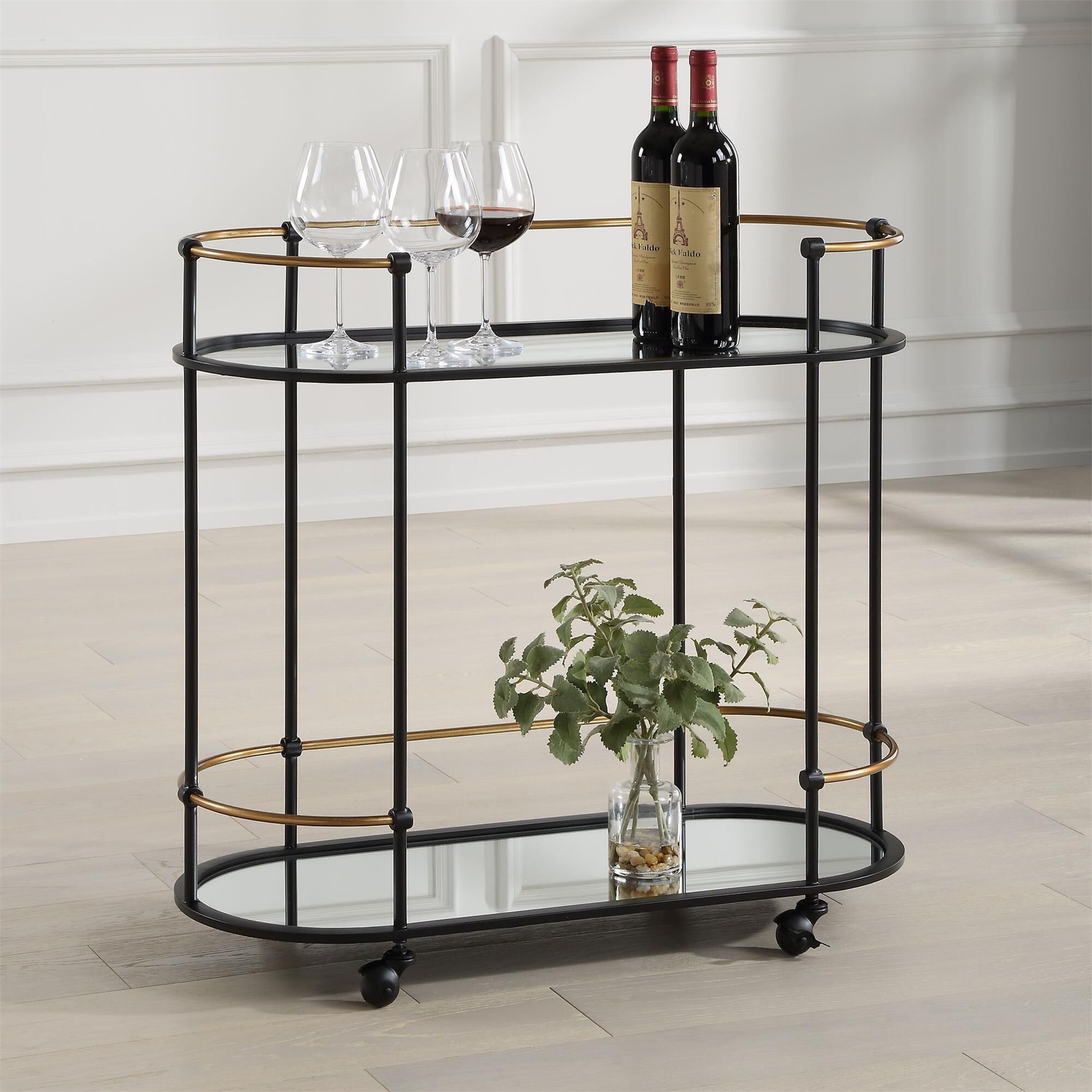 David Frisch Andre  32 InchBar Cart by Uttermost