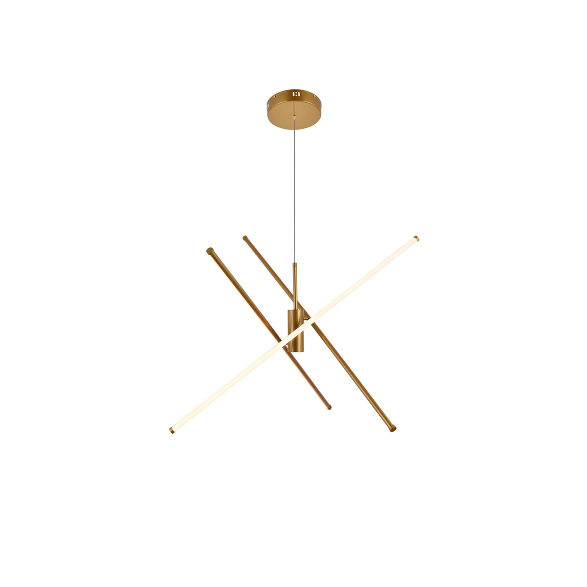 Sonya 43 Inch 3 Light LED Chandelier by Elegant Lighting