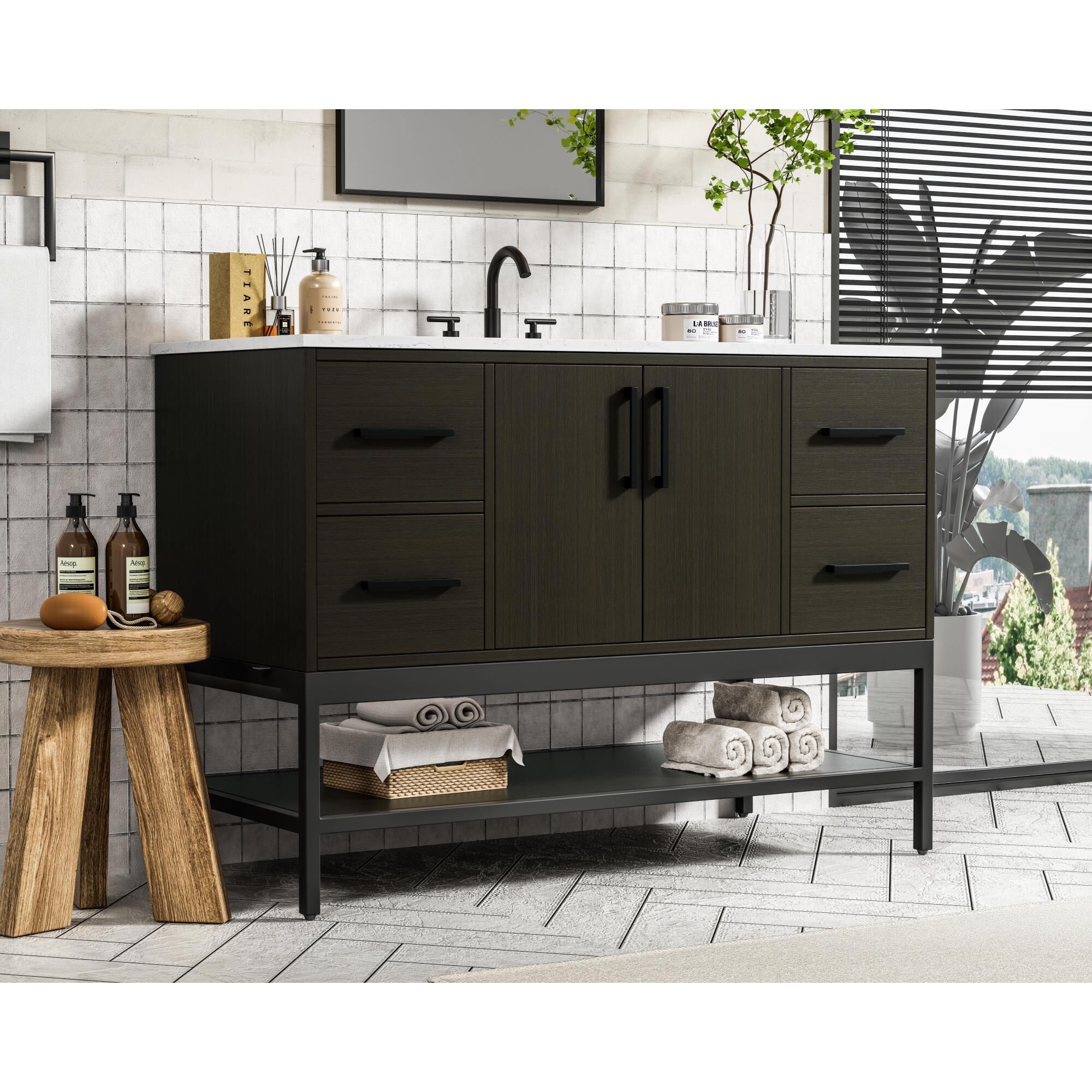 Shown in Mocha Brown finish