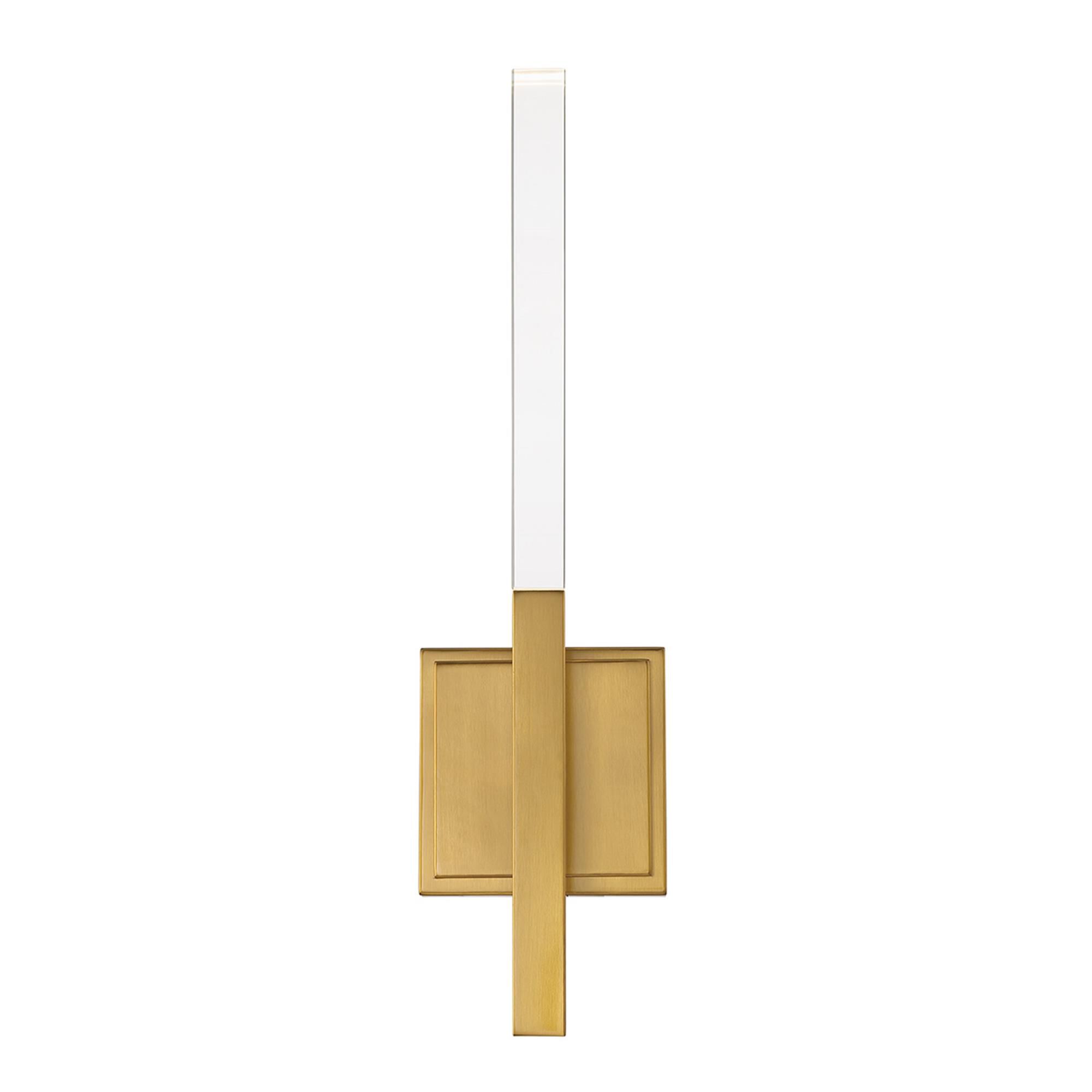 Shown in Brushed Gold finish and Clear Prism glass