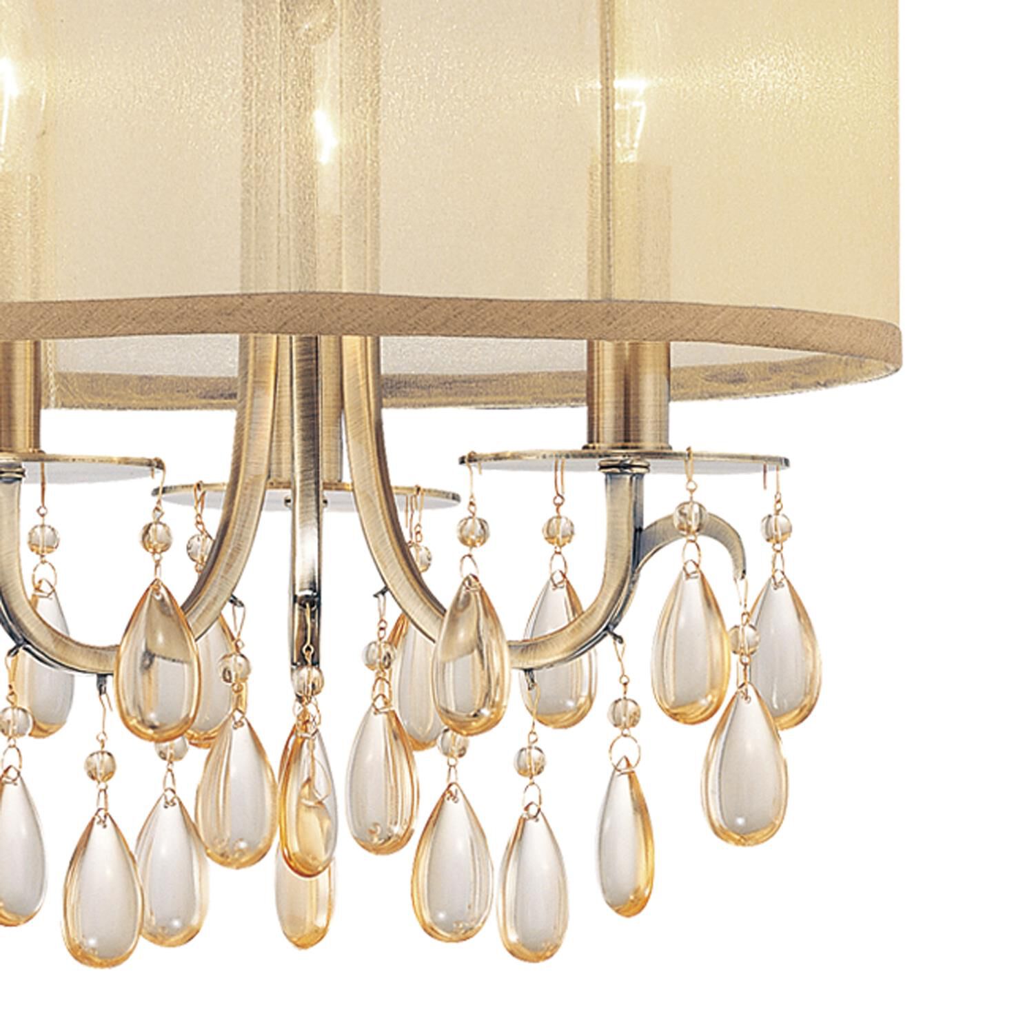 Hampton 14 Inch 3 Light Mini Chandelier by Crystorama