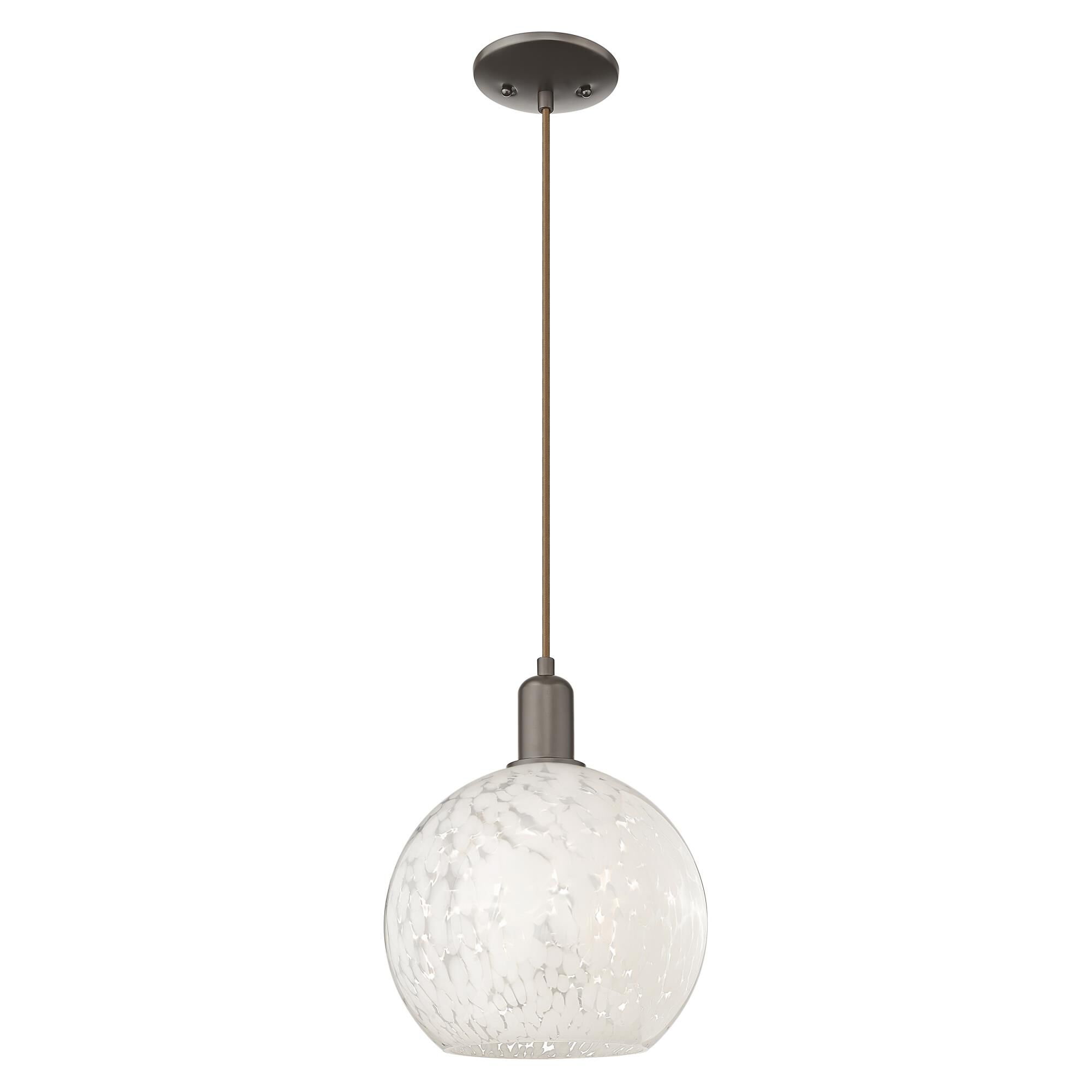 Bruno Marashlian White Mouchette 10 Inch Mini Pendant by Innovations Lighting
