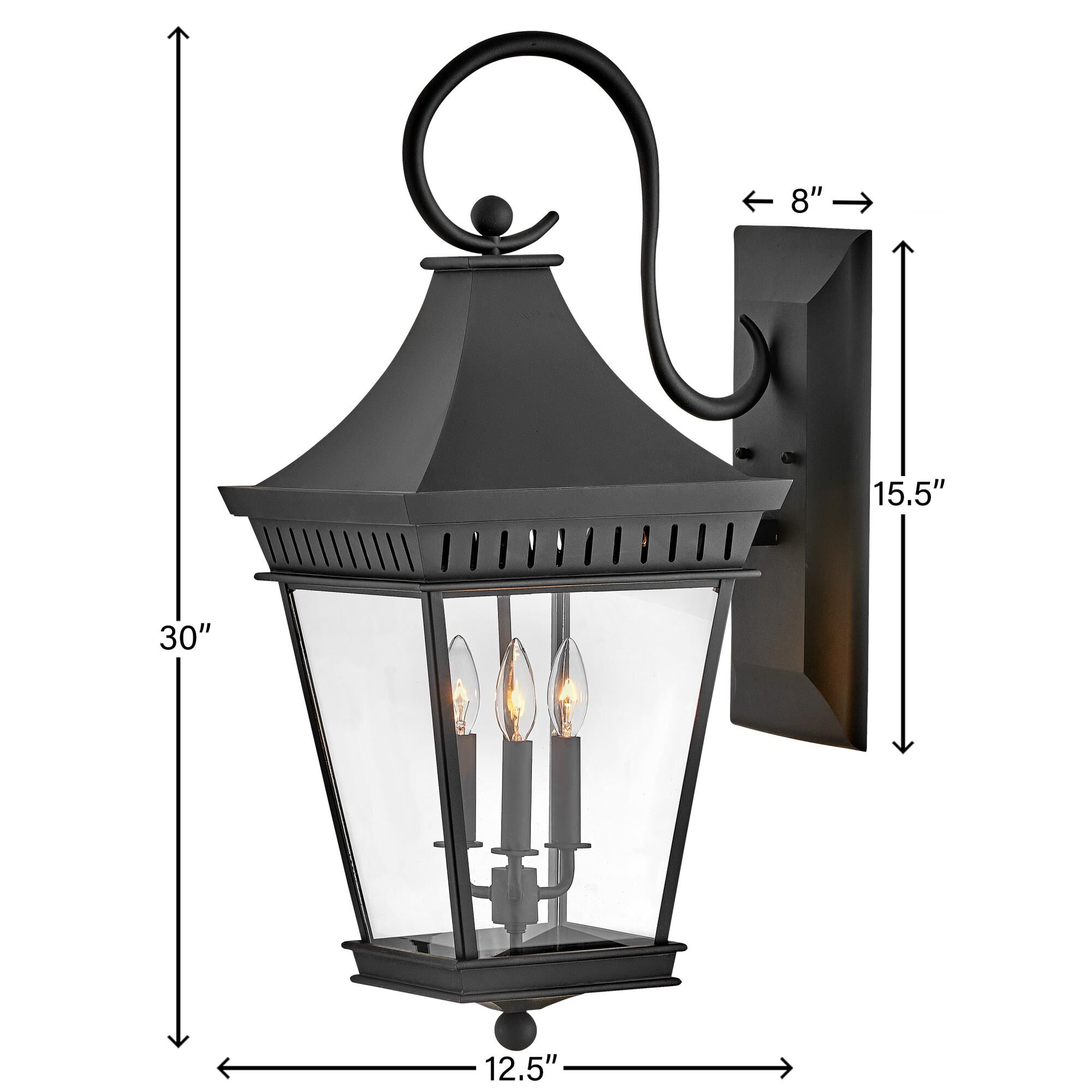 Chapel Hill 30 Inch Tall 3 Light LED Outdoor Wall Light by Hinkley Lighting
