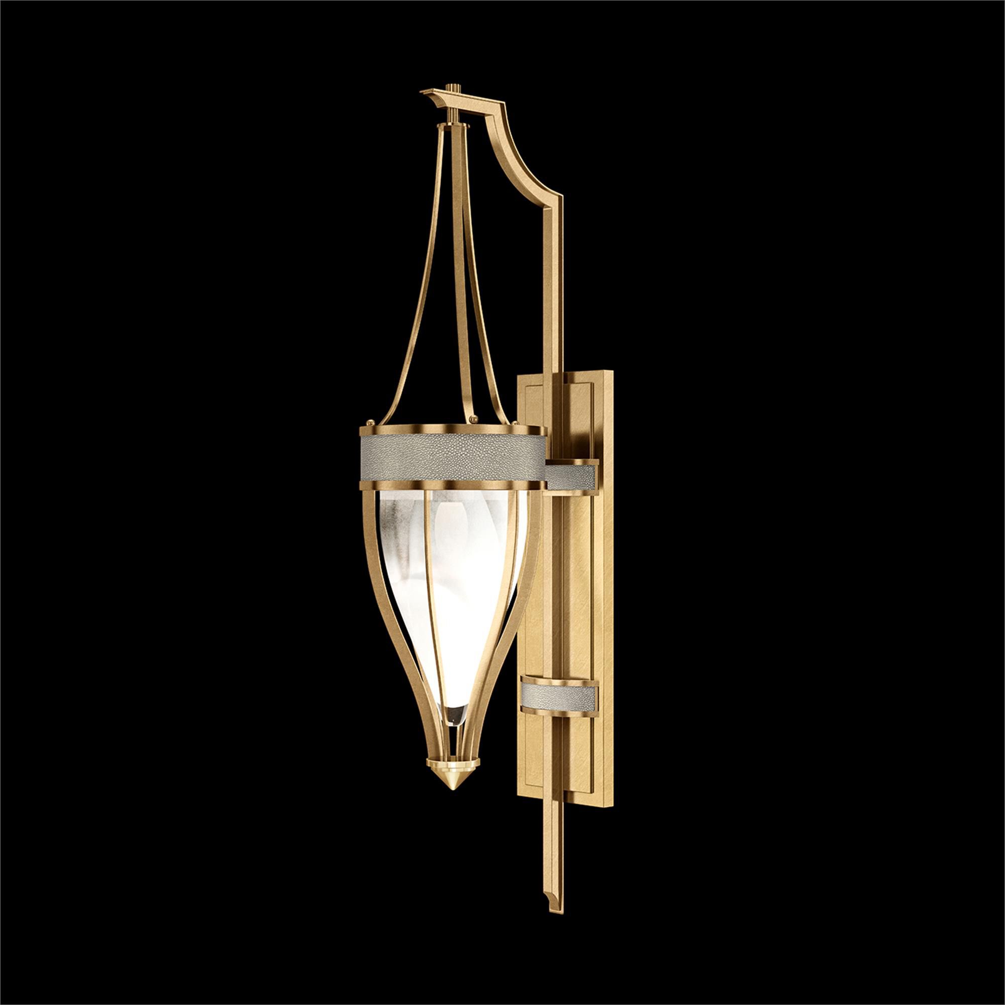 Shown in Gold Leaf and Brass  finish and Coco accent
