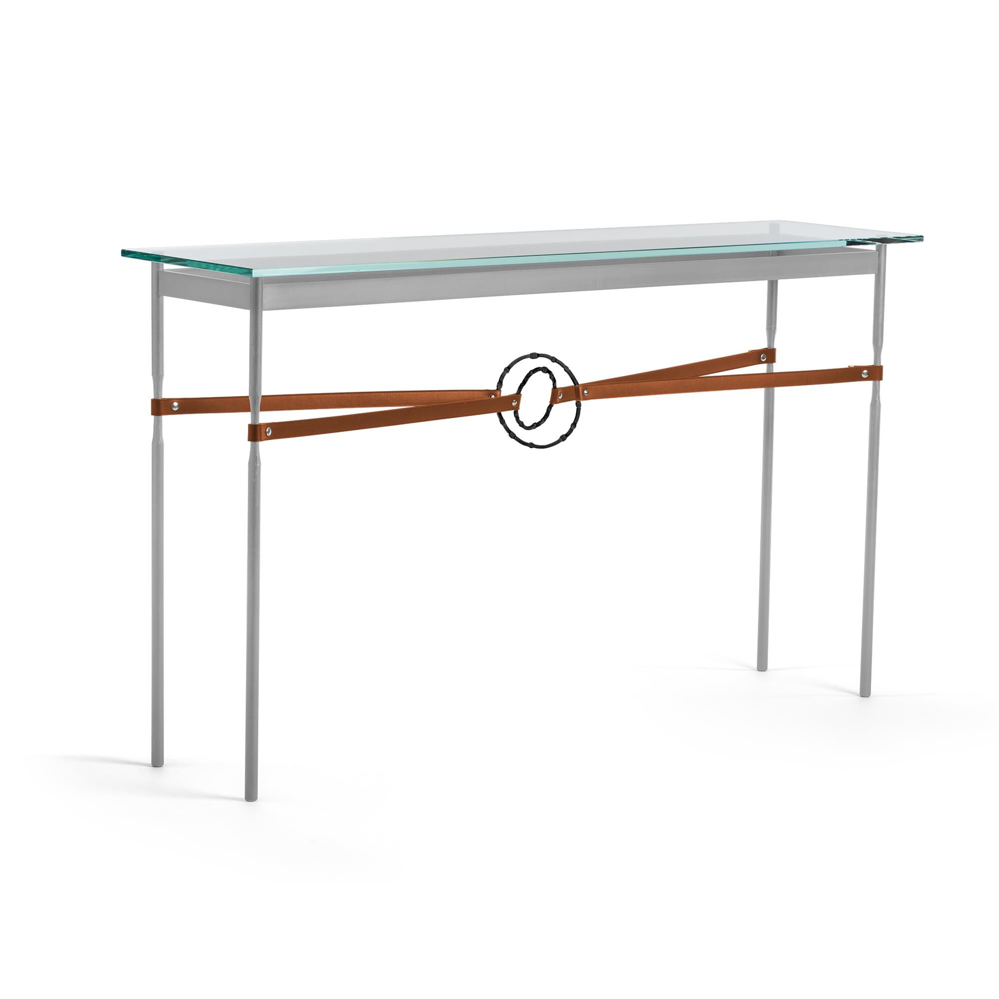 Shown in Vintage Platinum finish and Black with Leather Chestnut  accent
