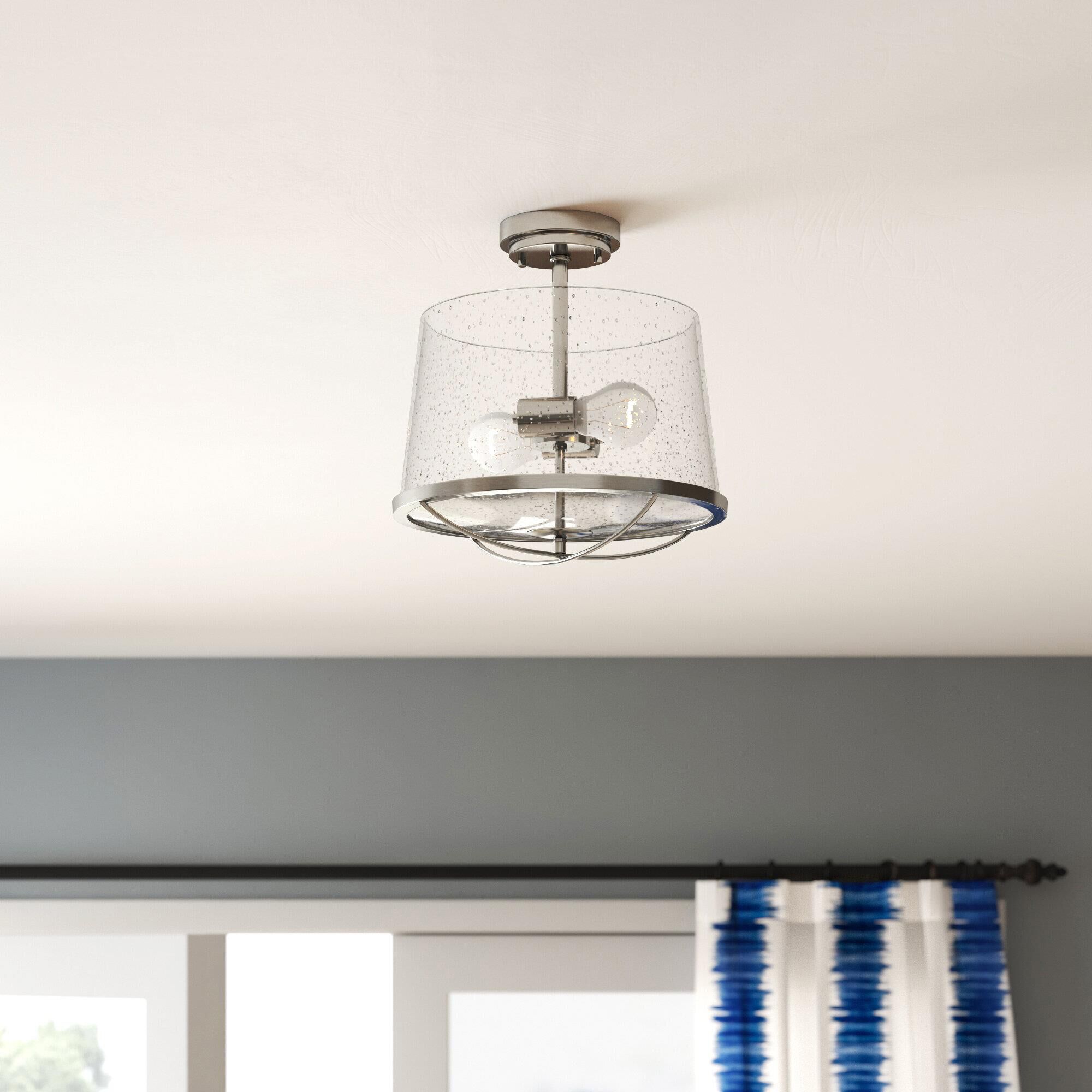 Darby 12 Inch 2 Light Semi Flush Mount by Designers Fountain