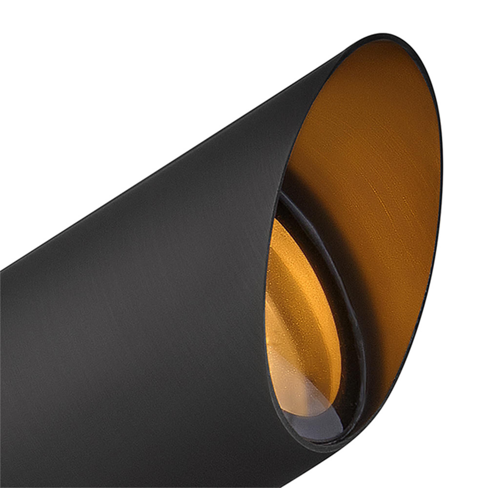Shown in Brass Satin Black finish and Clear Lens glass