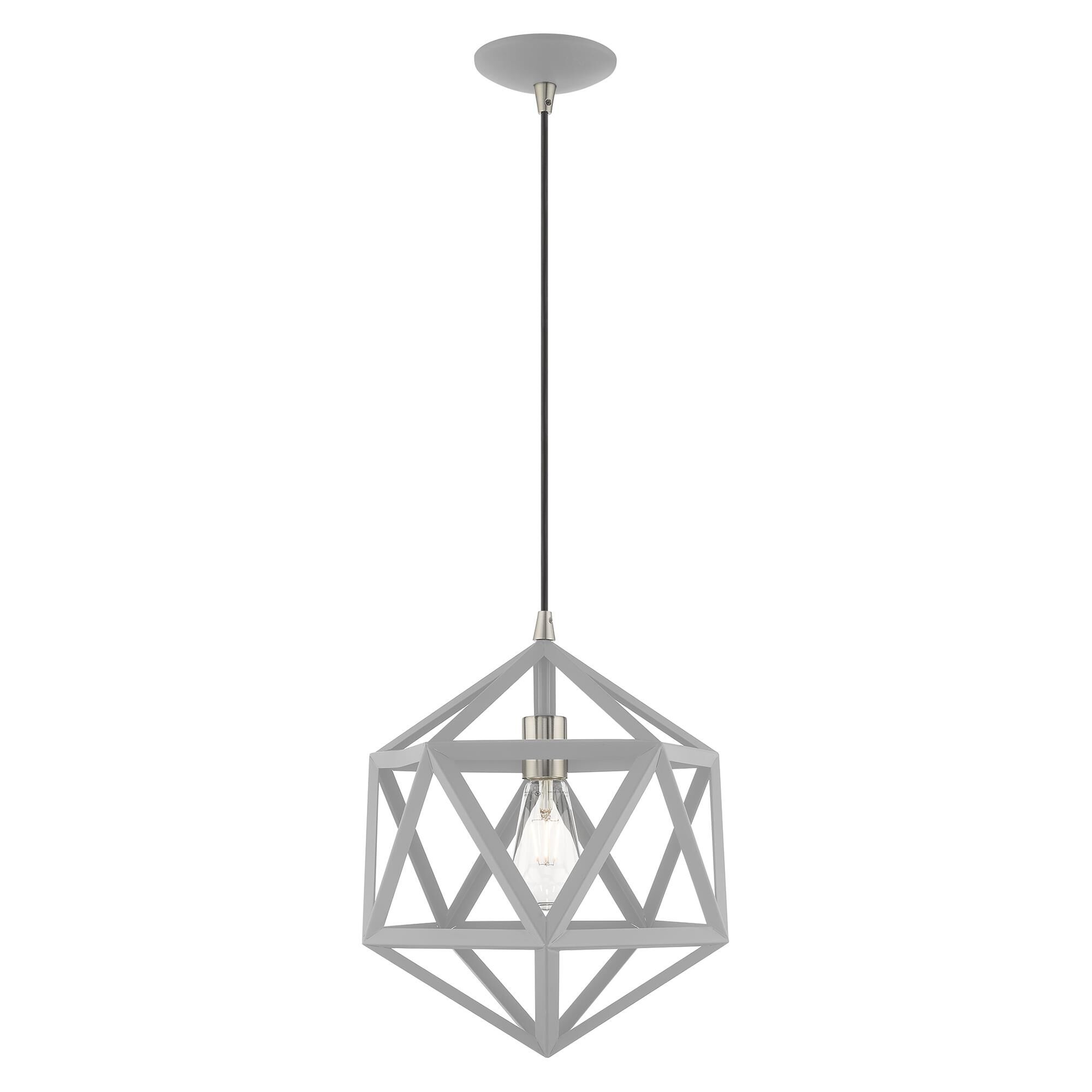 Shown in Nordic Gray finish and Nordic Gray Geometric Metal shade
