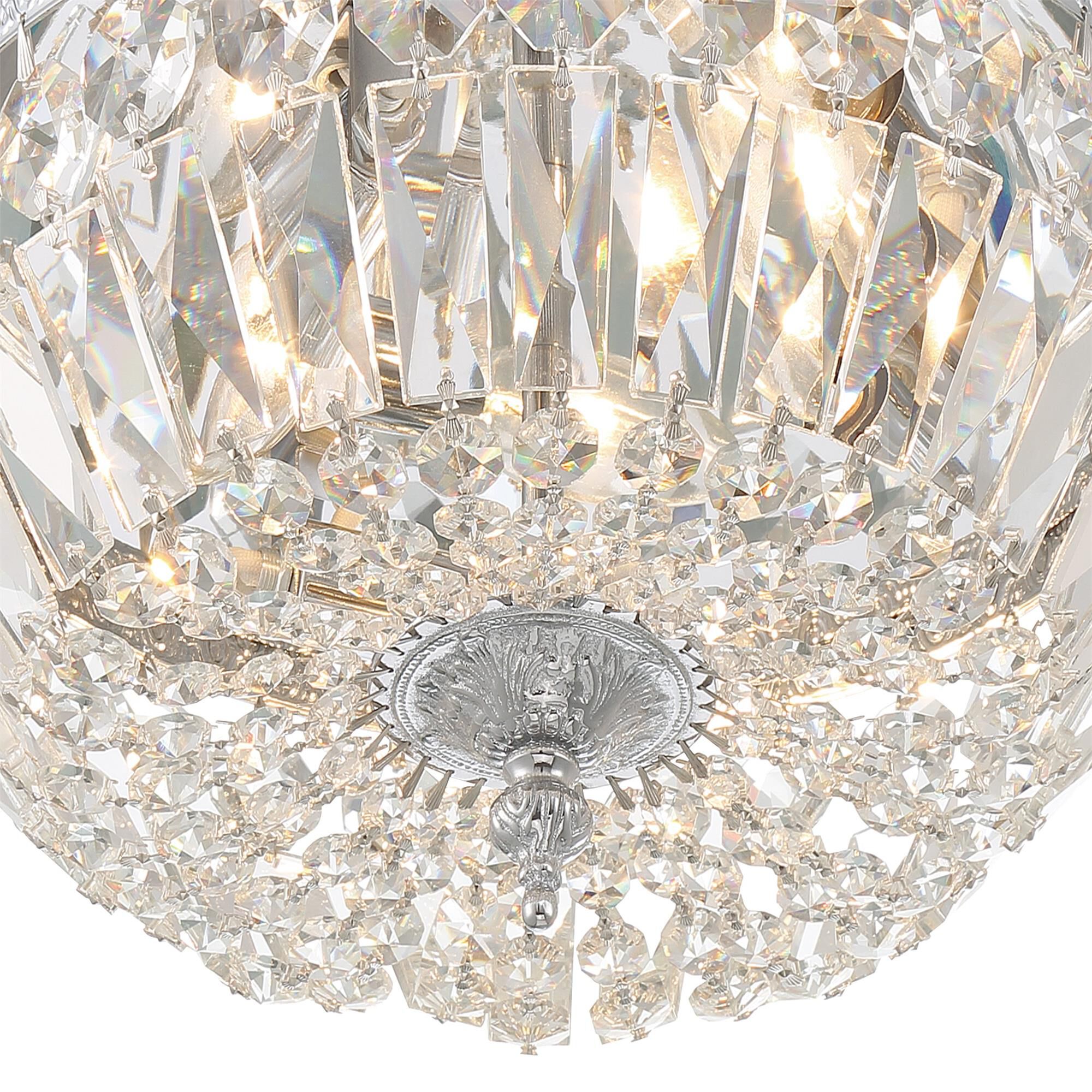 Shown in Polished Chrome finish and Hand Cut Crystal crystal
