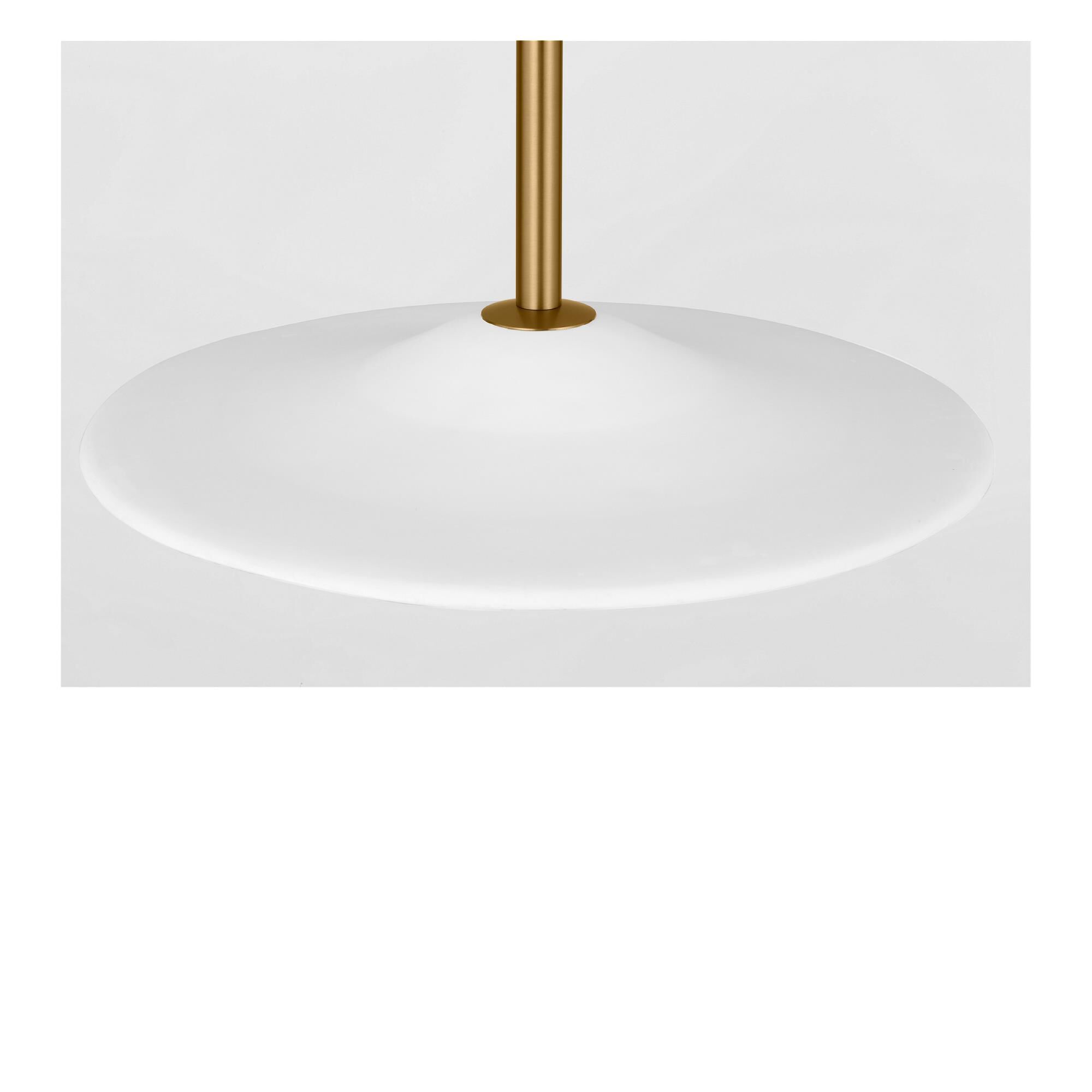 Shown in Burnished Brass finish and Milk glass