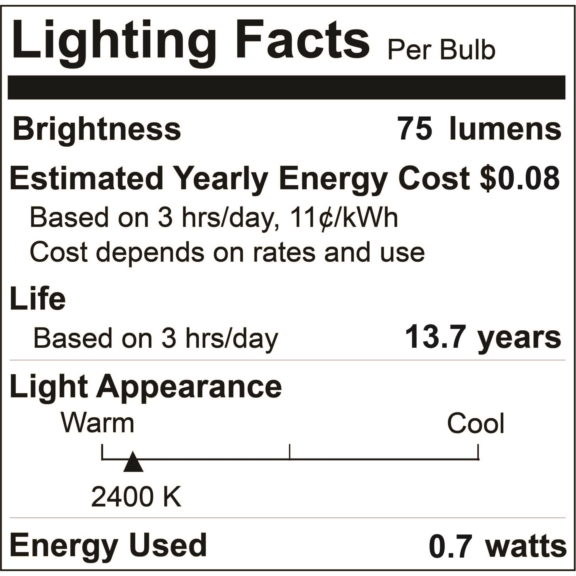 Dimmable 4 Watt 2700K G16 LED Light Bulb by Bulbrite