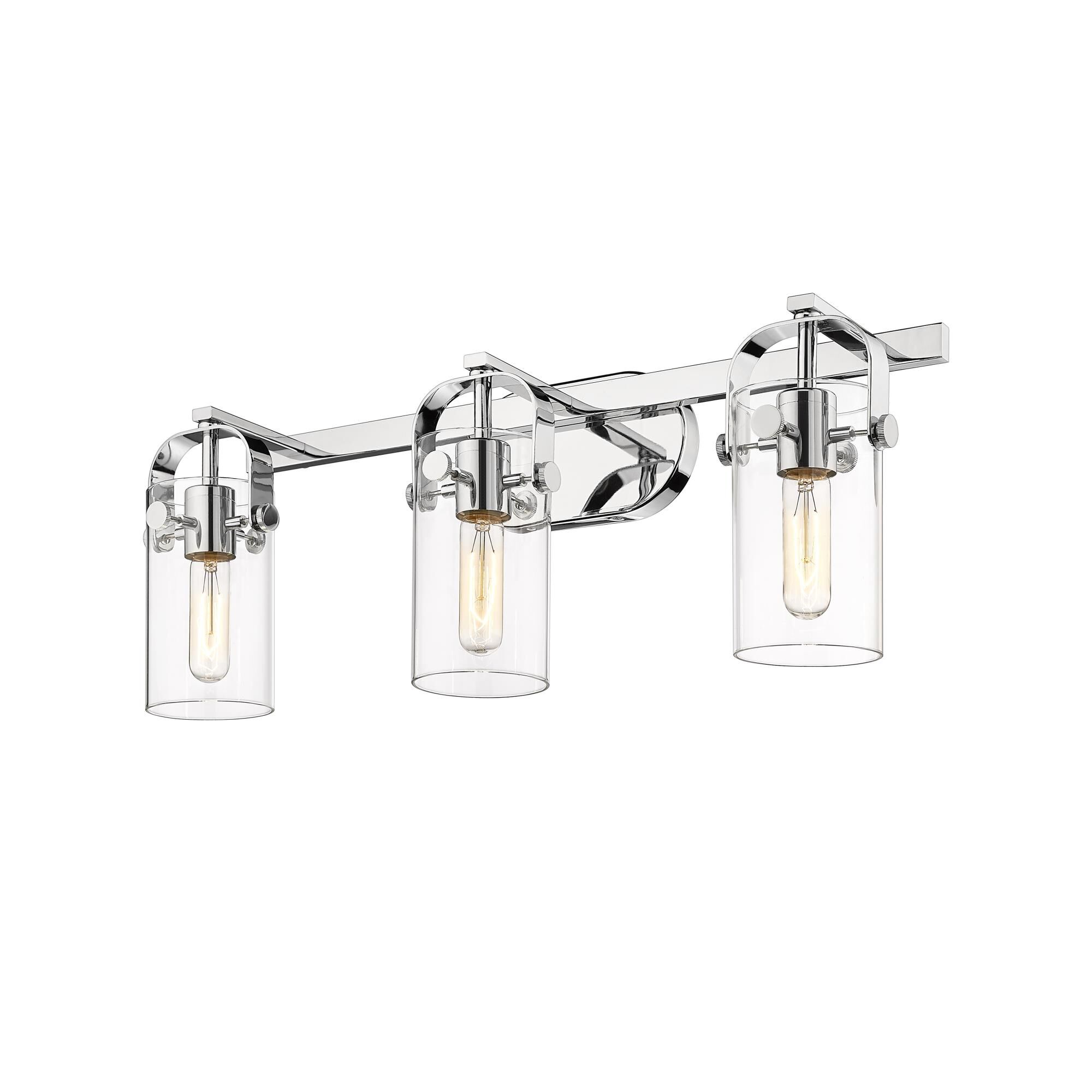 Shown in Polished Chrome finish and Clear glass and Clear Glass shade