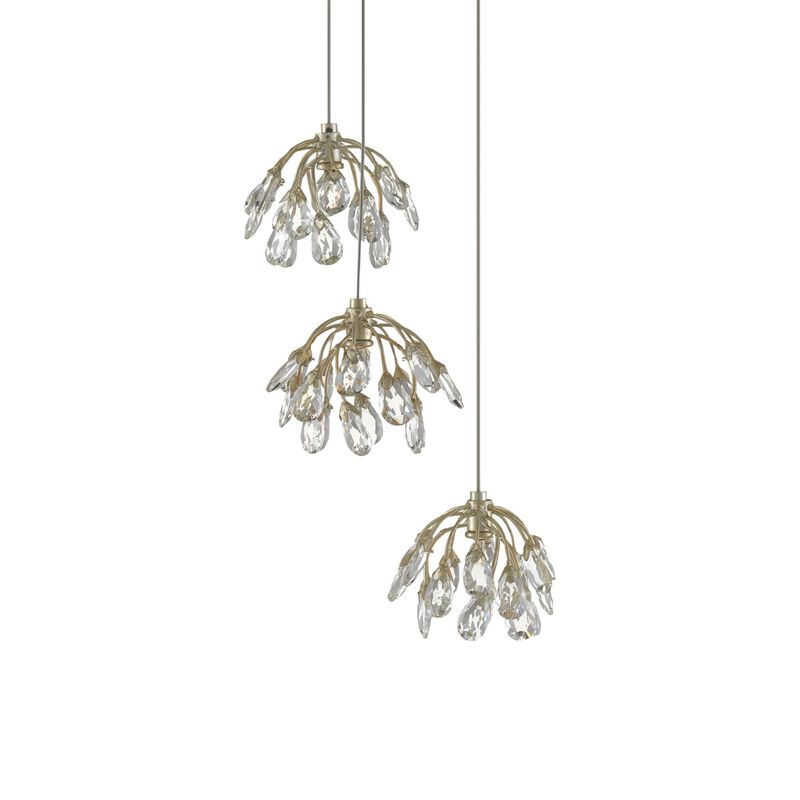 Crystal Bud 3 Light LED Multi Light Pendant by Currey and Company