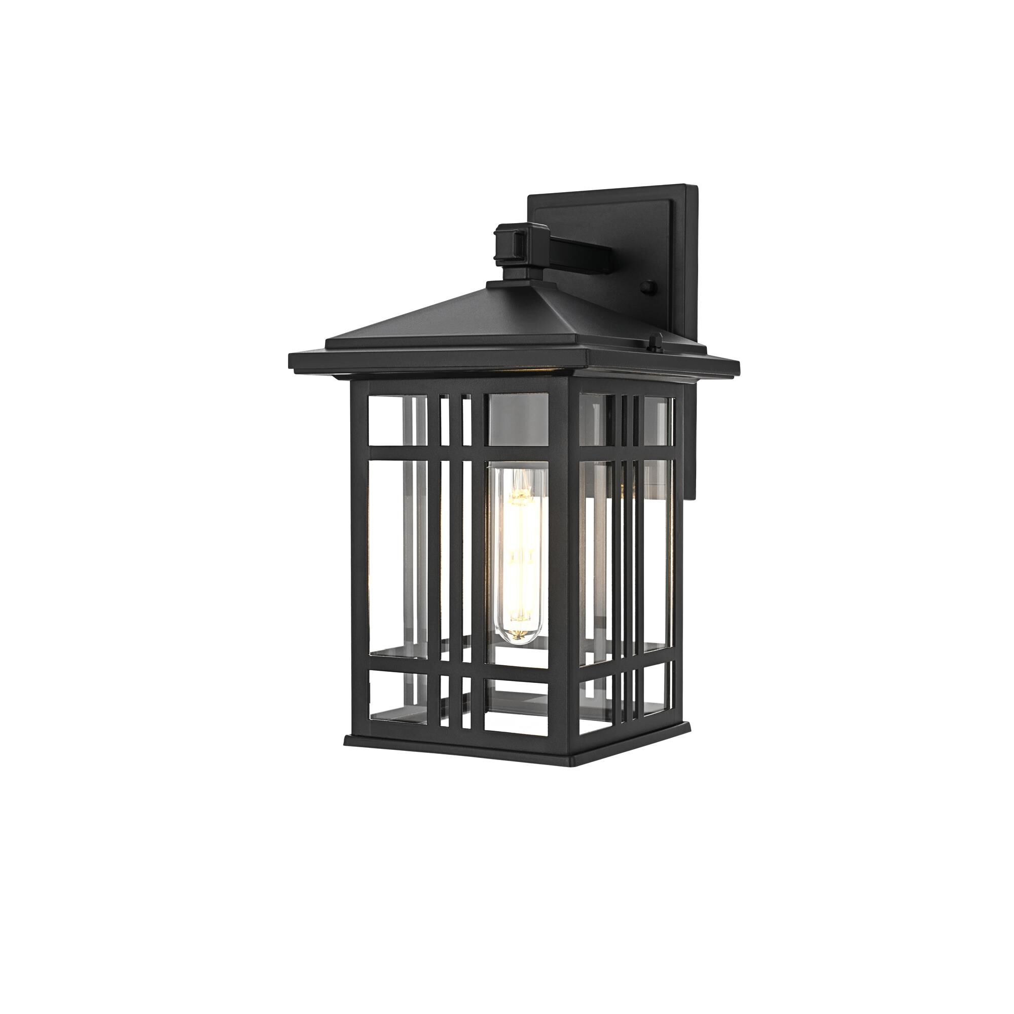 Shown in Black finish and Clear glass