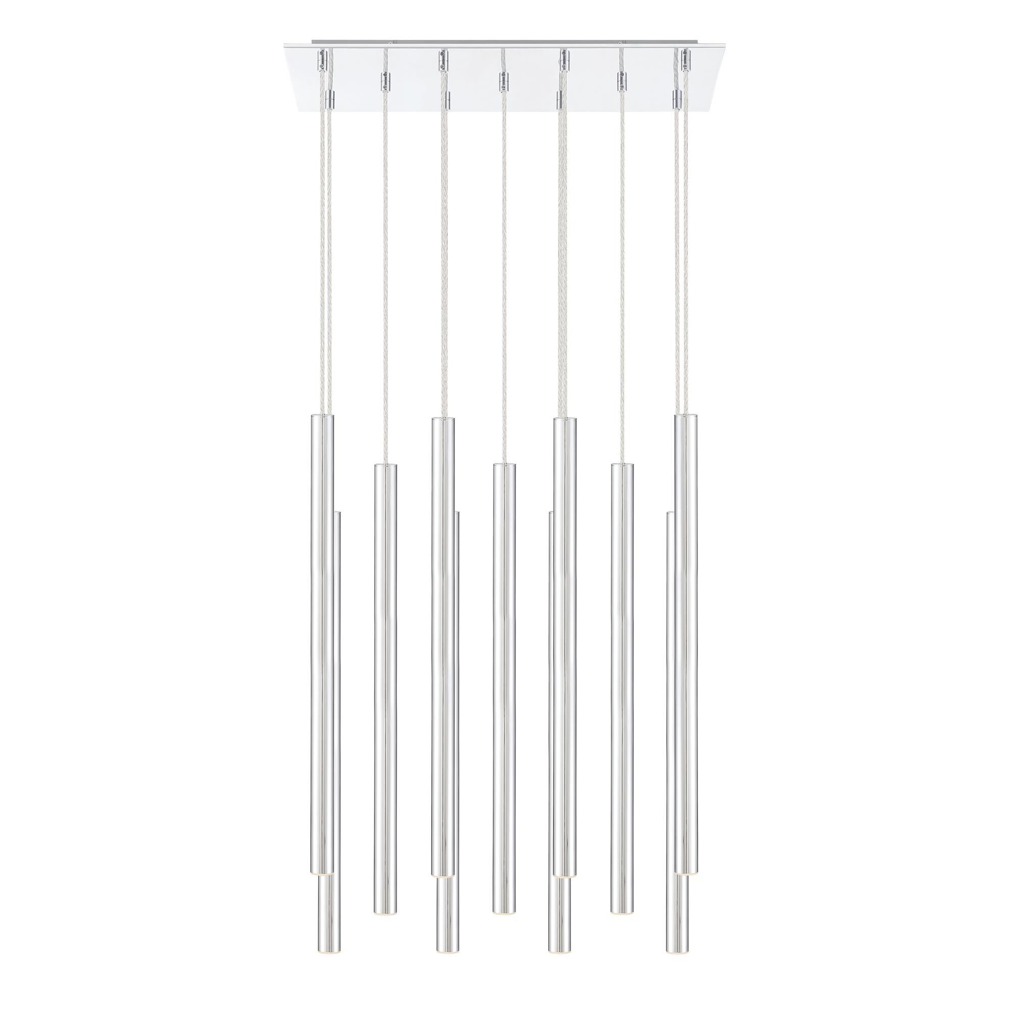 Shown in Chrome finish and Steel glass and Steel shade