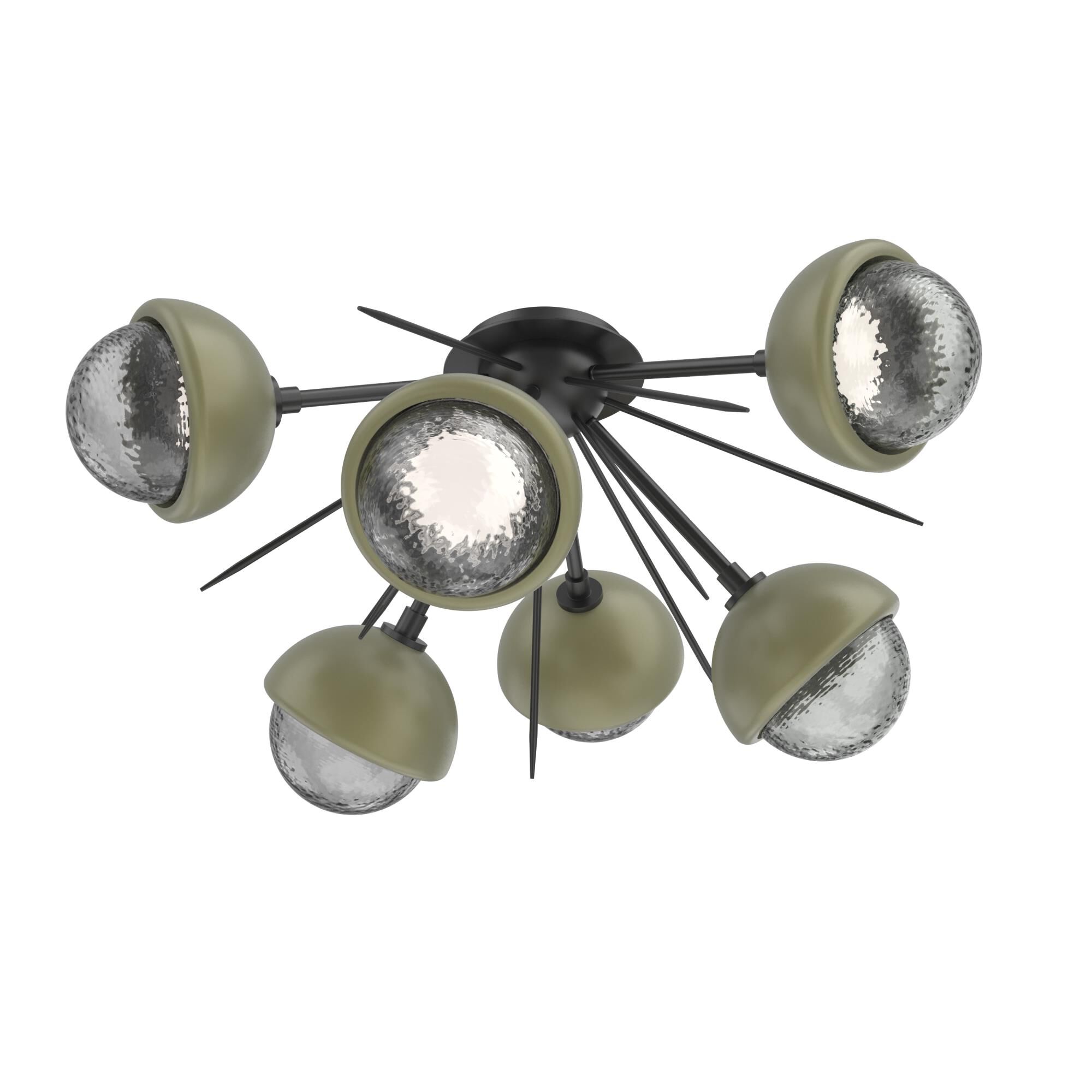 Levi Wilson Cabochon 28 Inch Semi Flush Mount by Hammerton Studio