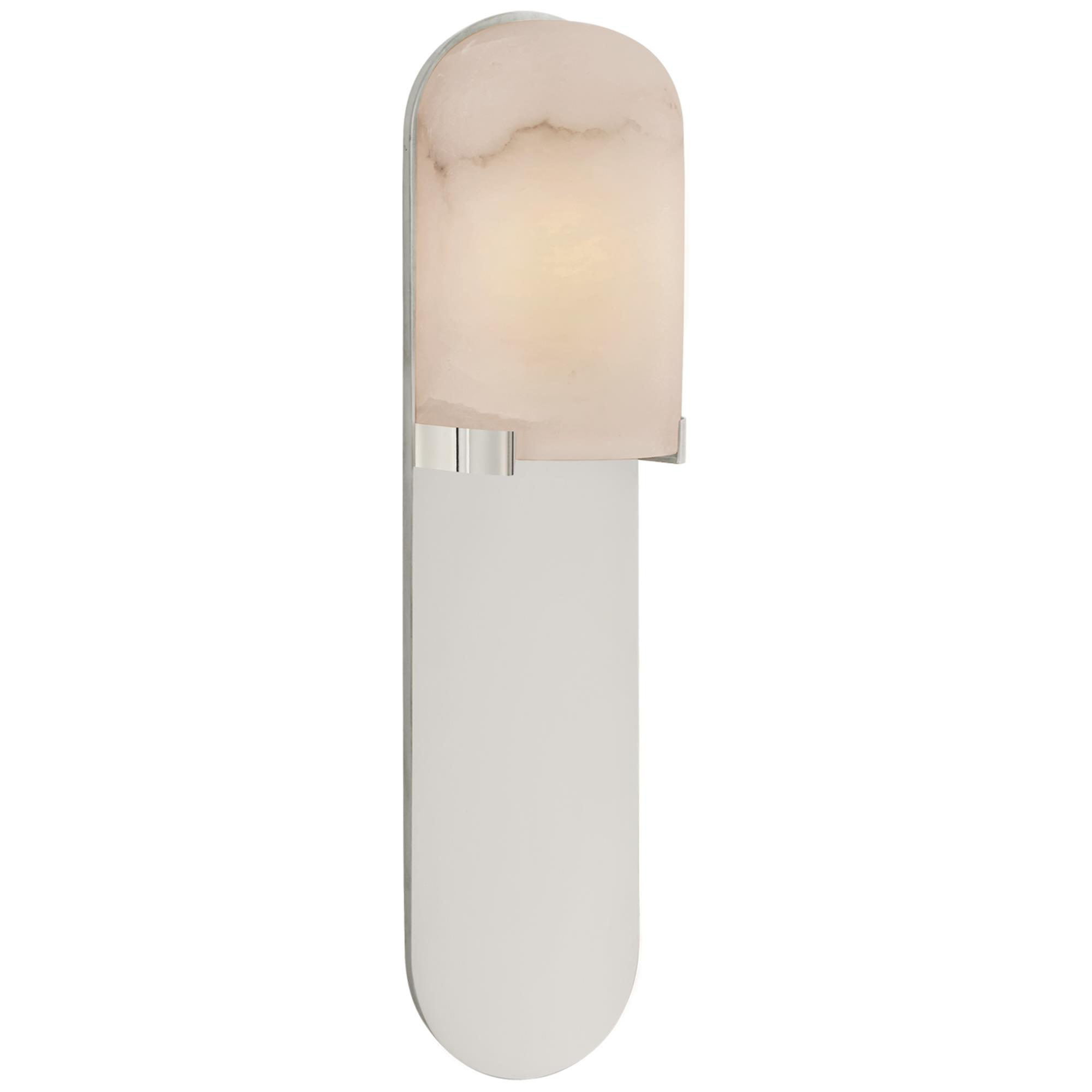 Shown in Polished Nickel finish and Alabaster shade