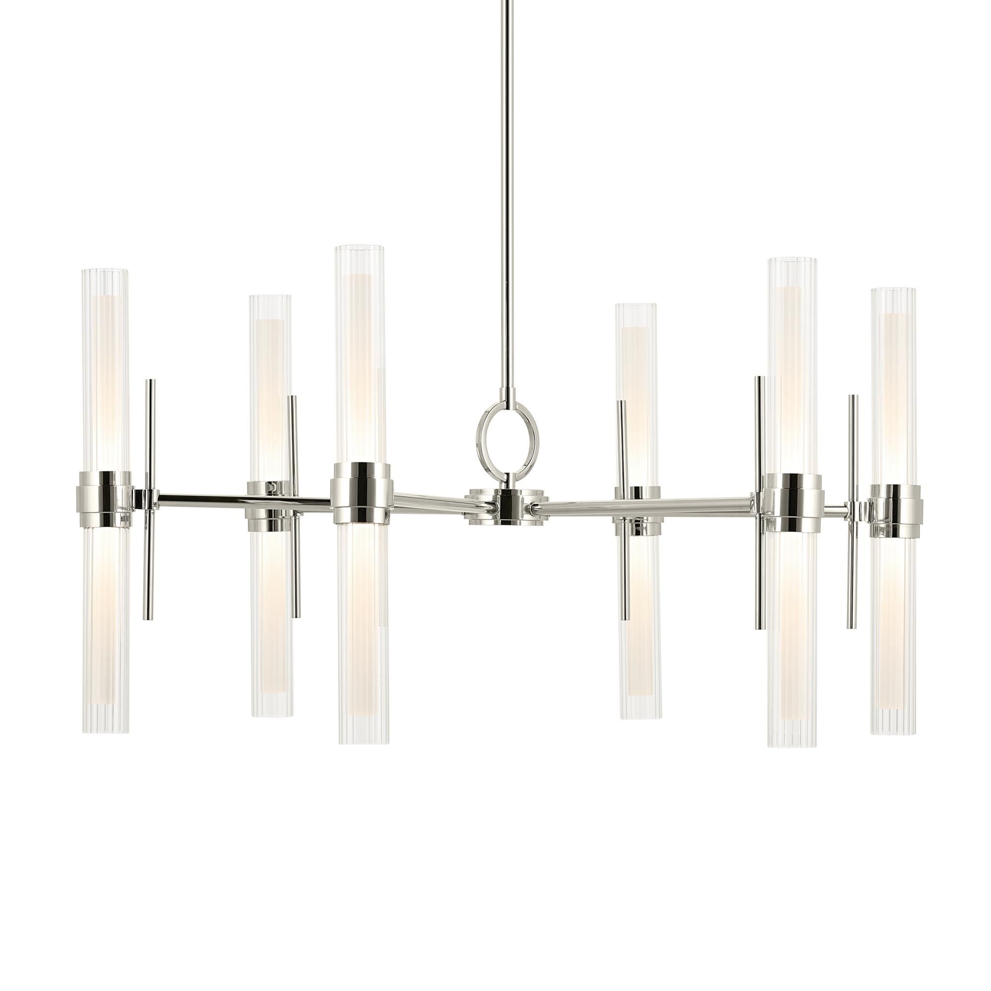 Shown in Polished Nickel finish and Clear Fluted glass
