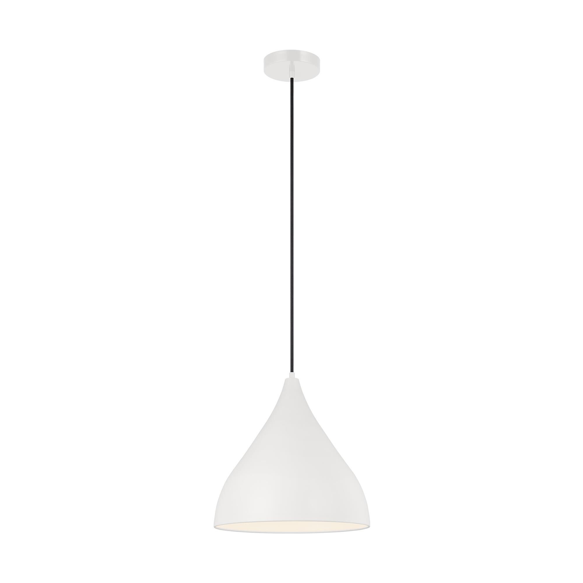 Shown in Matte White finish and Matte White glass and Matte White Steel shade
