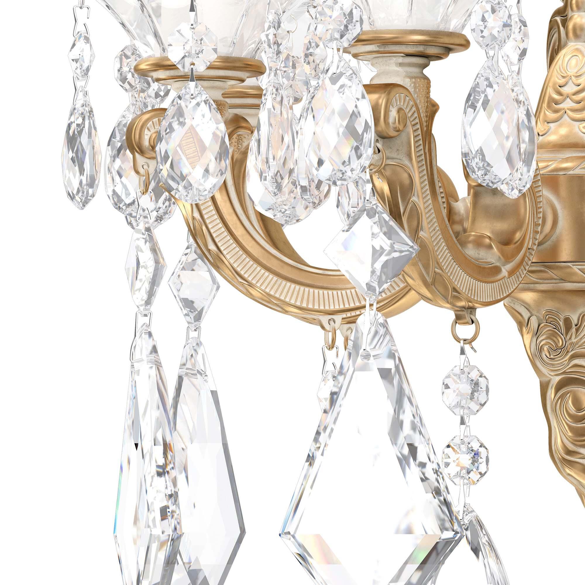 Shown in Parchment Gold finish and Clear Heritage crystal