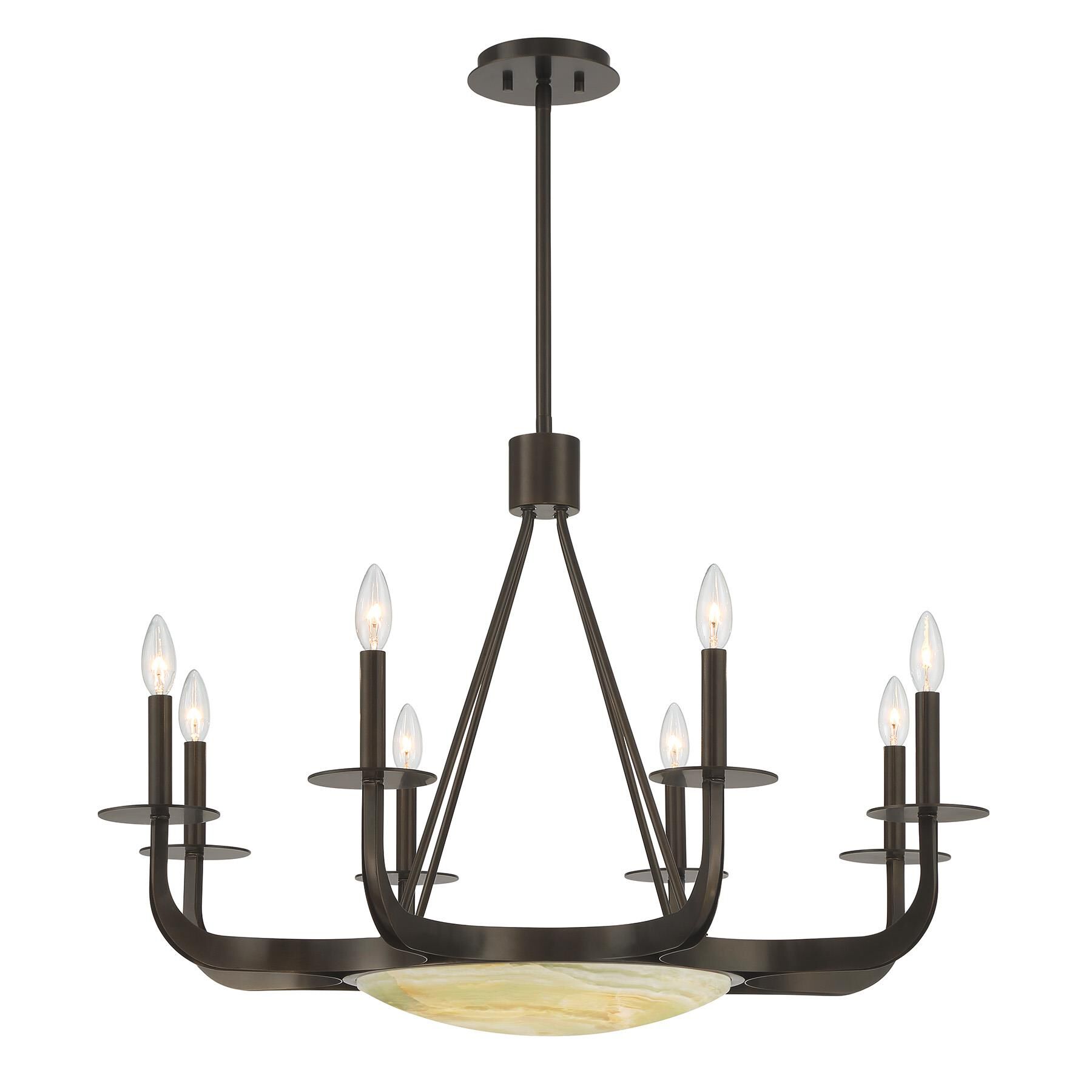 Shown in Mediterranean Bronze finish and Onyx glass