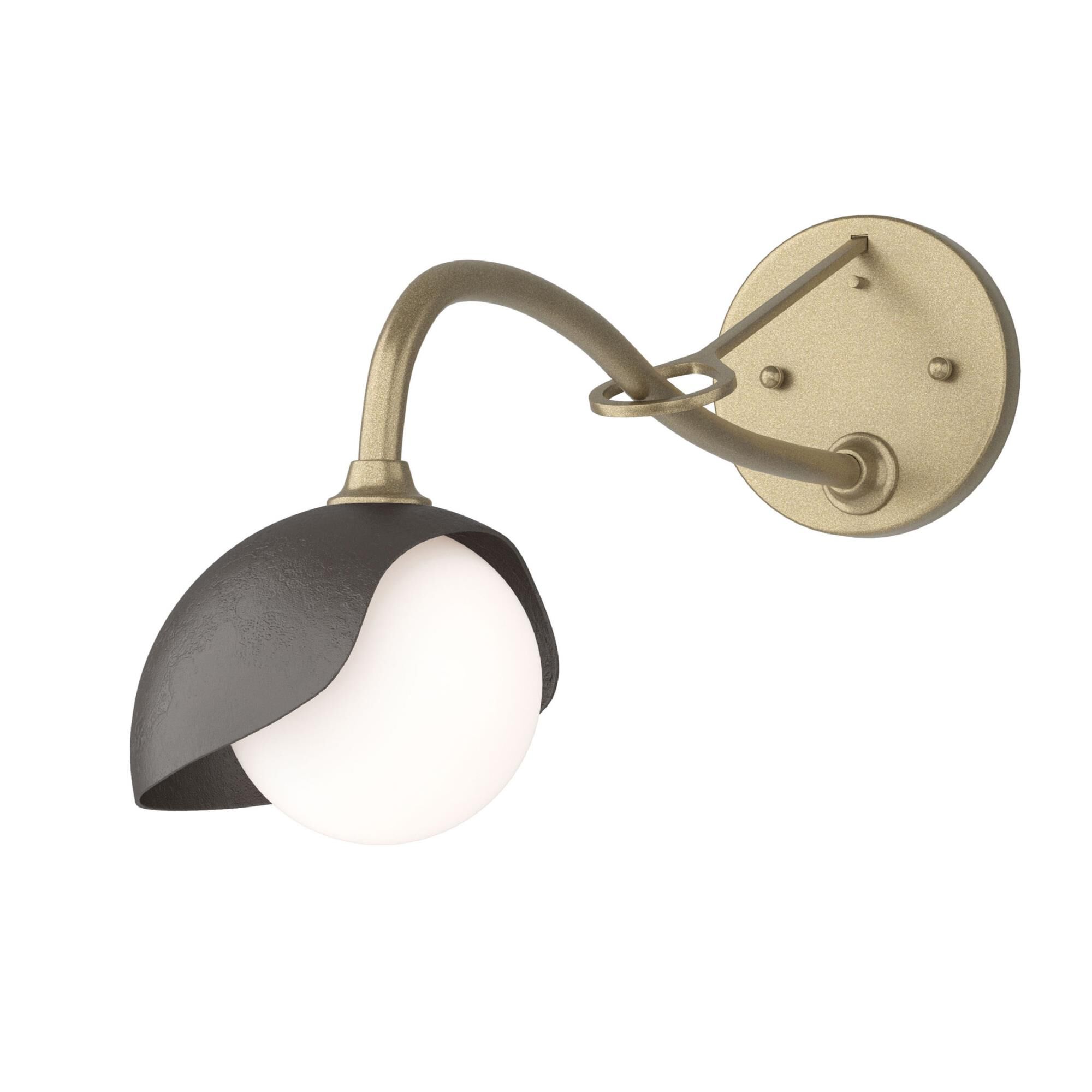 Shown in Soft Gold finish and Opal glass and Oil Rubbed Bronze (14) accent