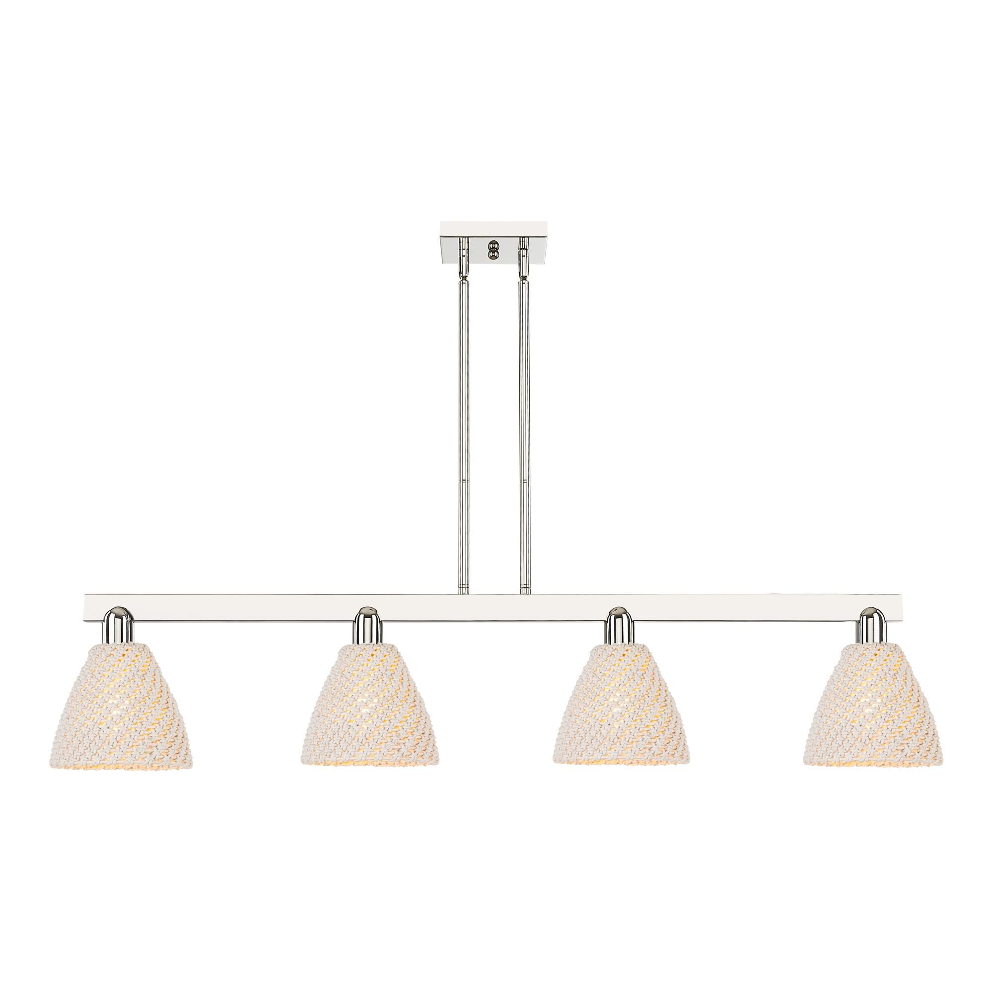 Shown in Polished Nickel finish and Natural shade