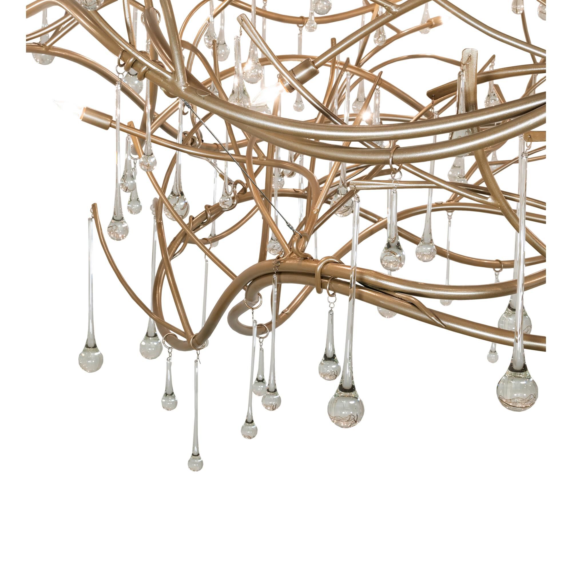 Shown in Crystal finish and Gold glass