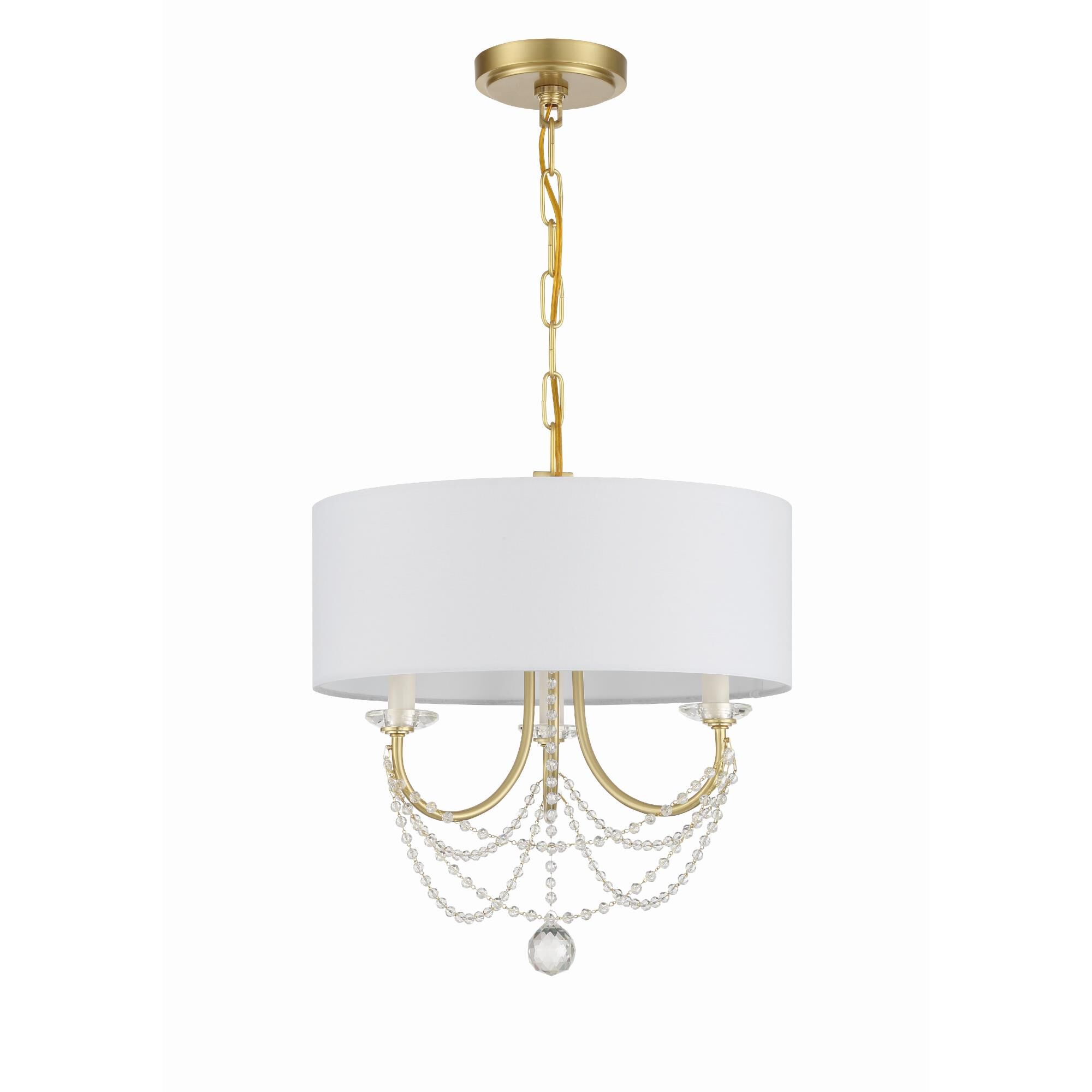 Delilah 15 Inch 3 Light Mini Chandelier by Crystorama