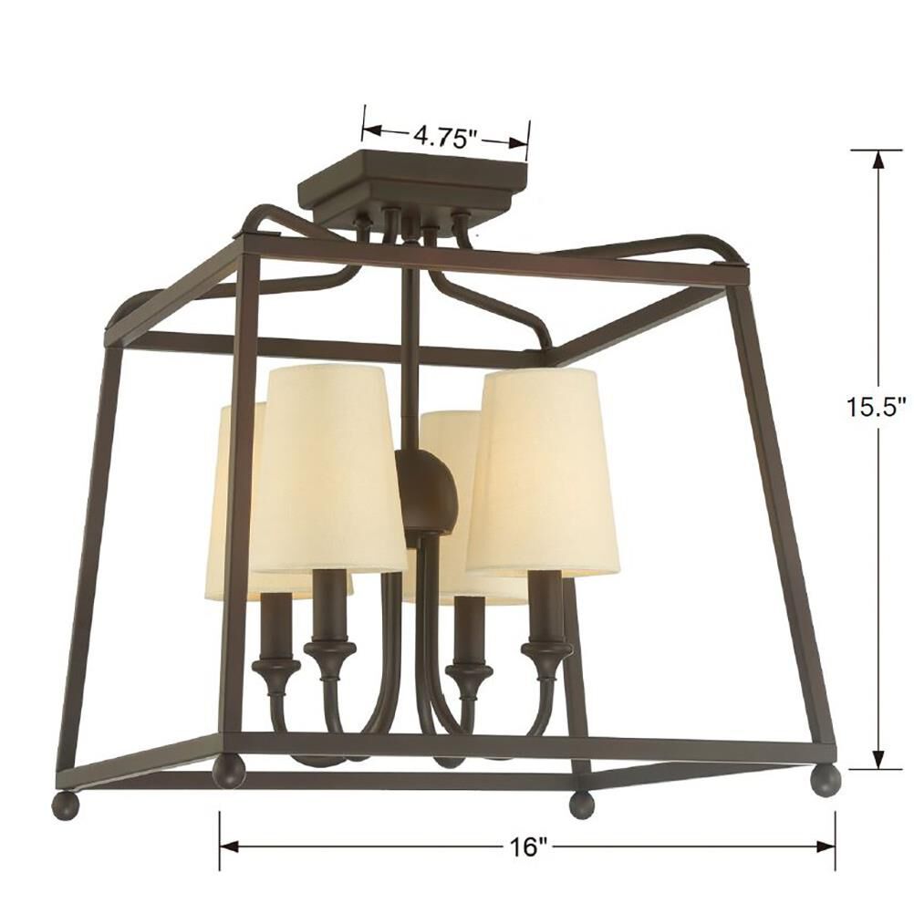 Shown in Dark Bronze finish and Silk glass and Ivory shade