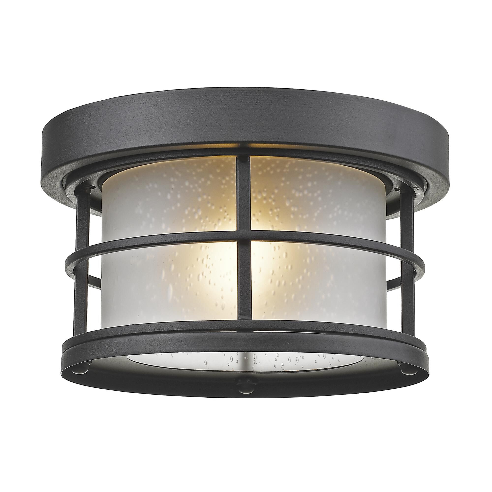 Shown in Black finish and Glass shade