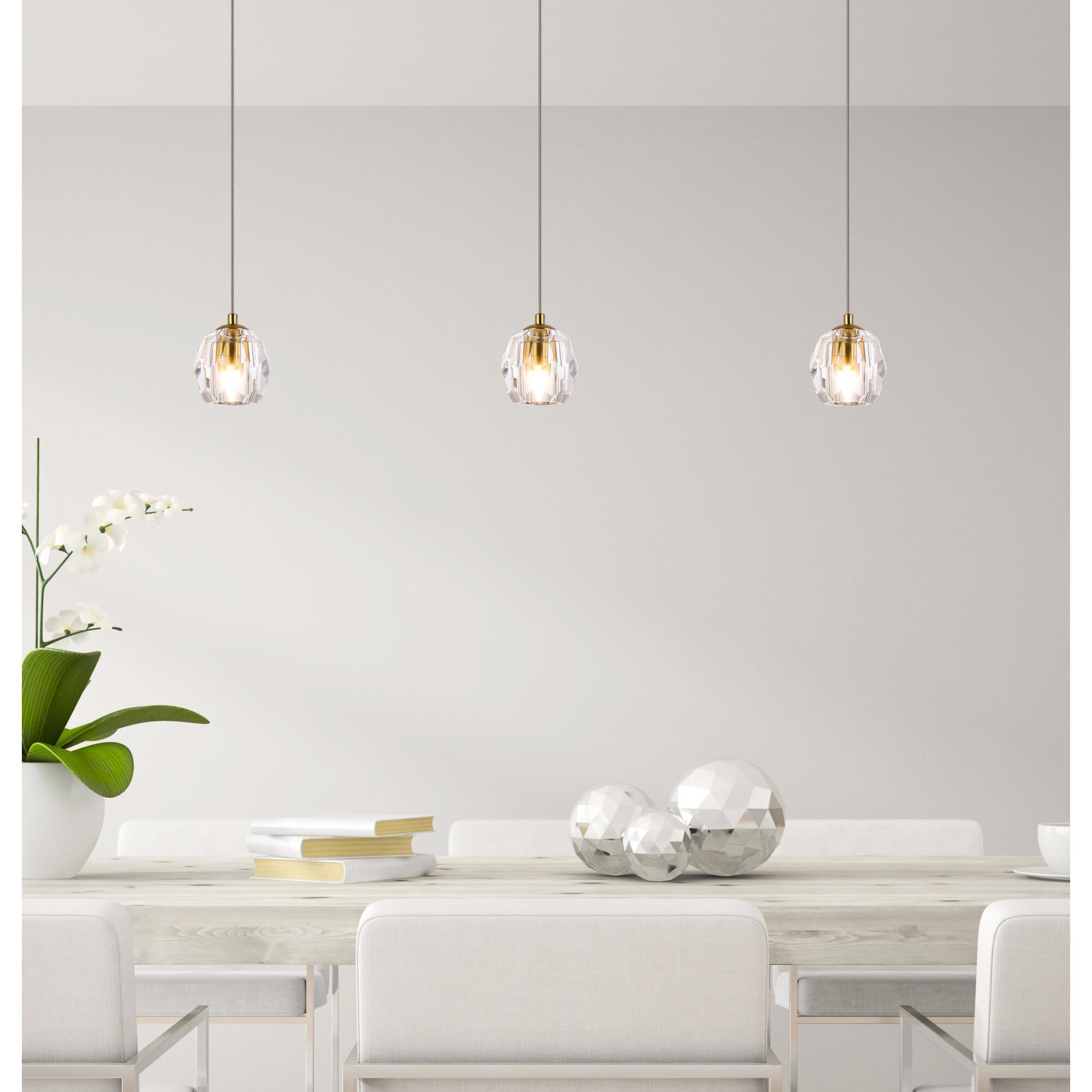 Eren 28 Inch 3 Light LED Linear Suspension Light by Elegant Lighting
