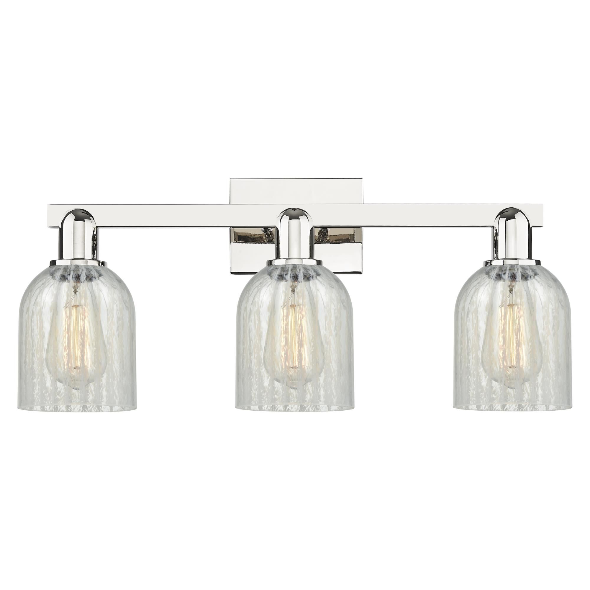 Shown in Polished Nickel finish and Mouchette glass