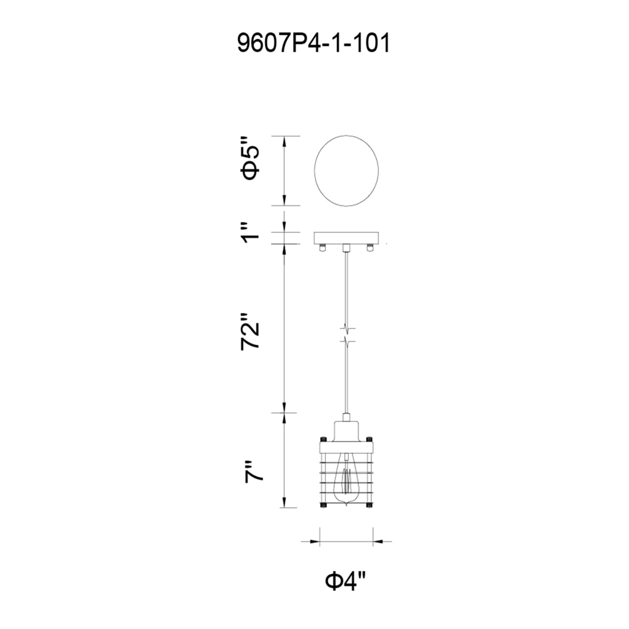 CWI Lighting Bray 4 Inch Mini Pendant