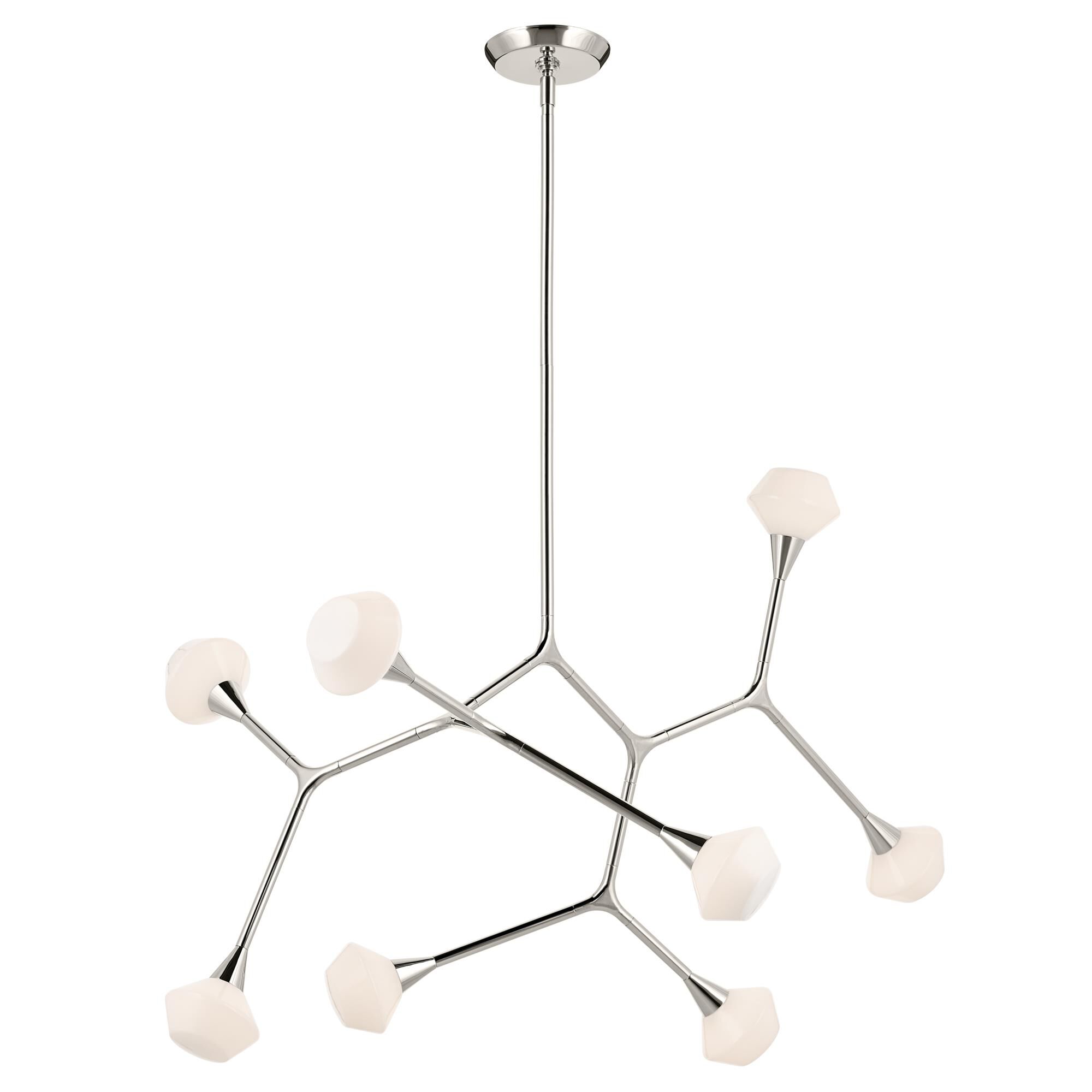 Shown in Polished Nickel finish and Opal glass